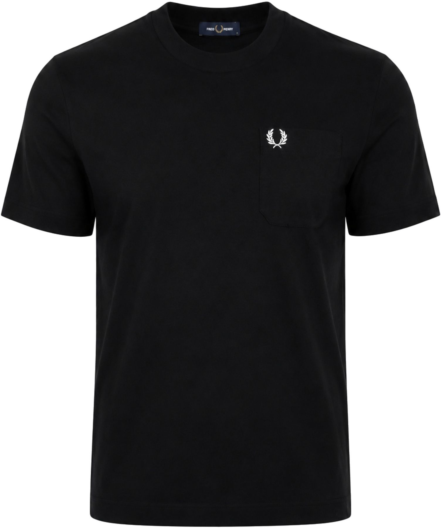 T-shirt med Bröstficka Svart Storlek