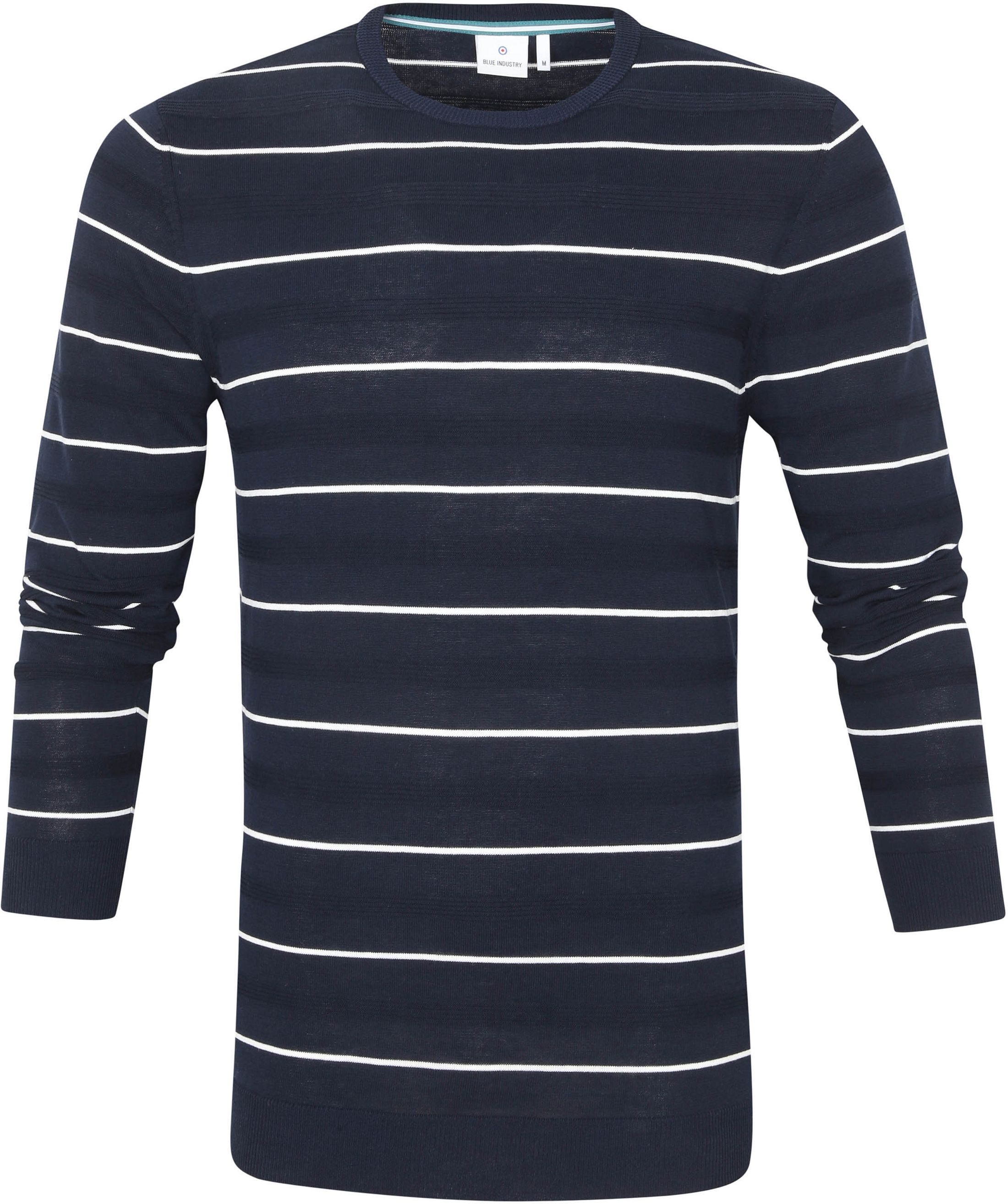 Blue Industry Pullover Stripe Donkerblauw KBIS21-M13 kopen | Suitable