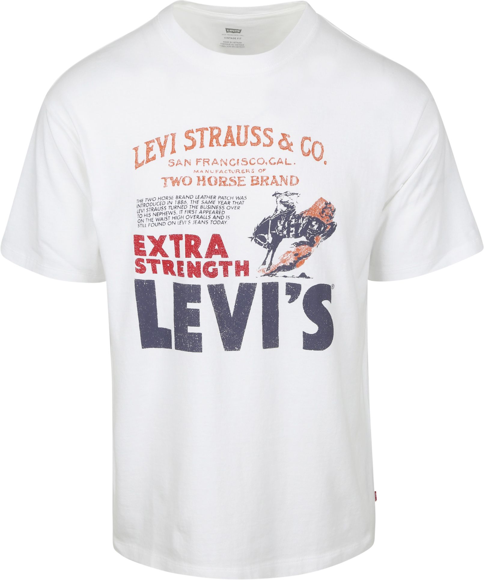 Levi's T-skjorte Vintage Grafisk Arkivplakat Hvit 87373-0225
