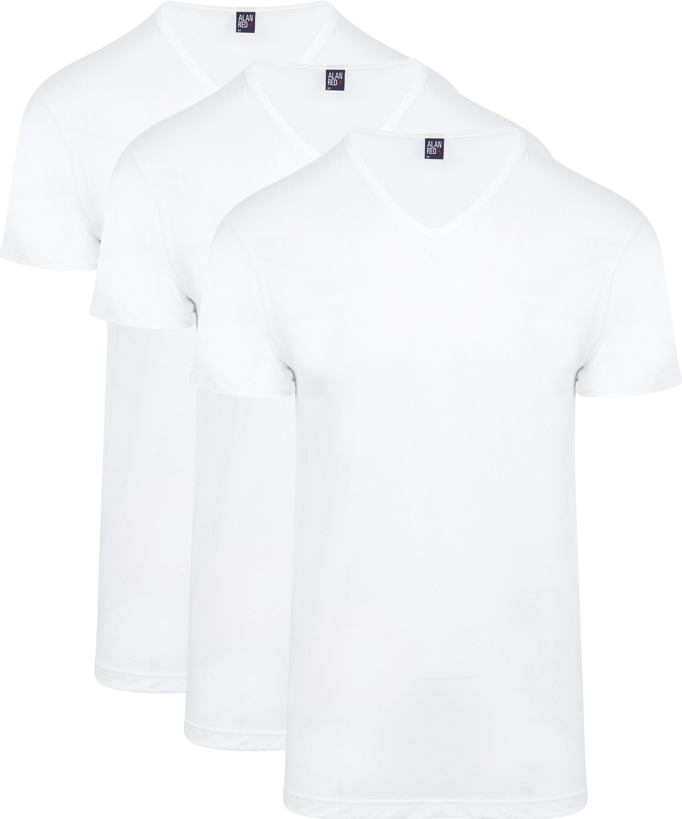 Køb Alan Red Vermont T-shirt V-Hals Hvid 3-pakke 6671/3P/01 Vermont T-Shirt White | Suitable
