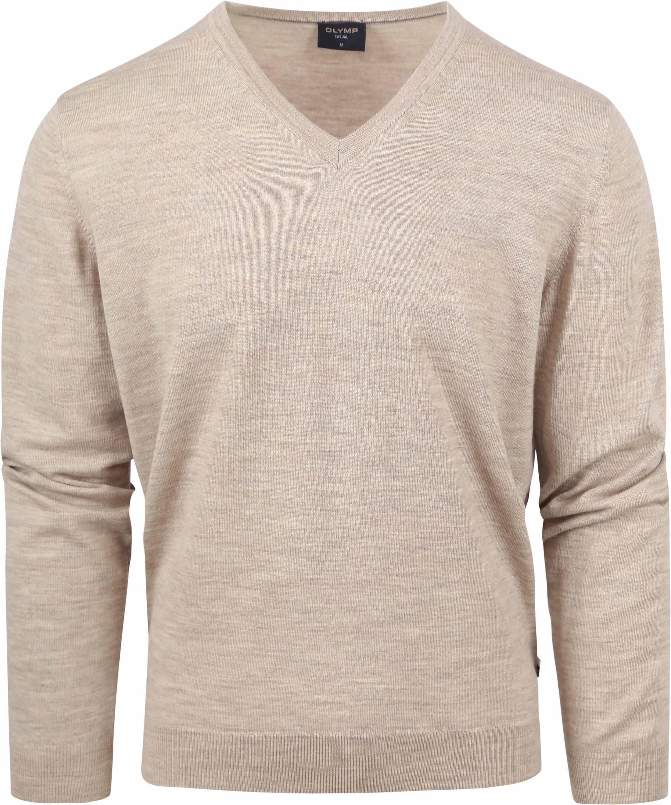 OLYMP Casual Tröja i Beige av Ull 015010-20