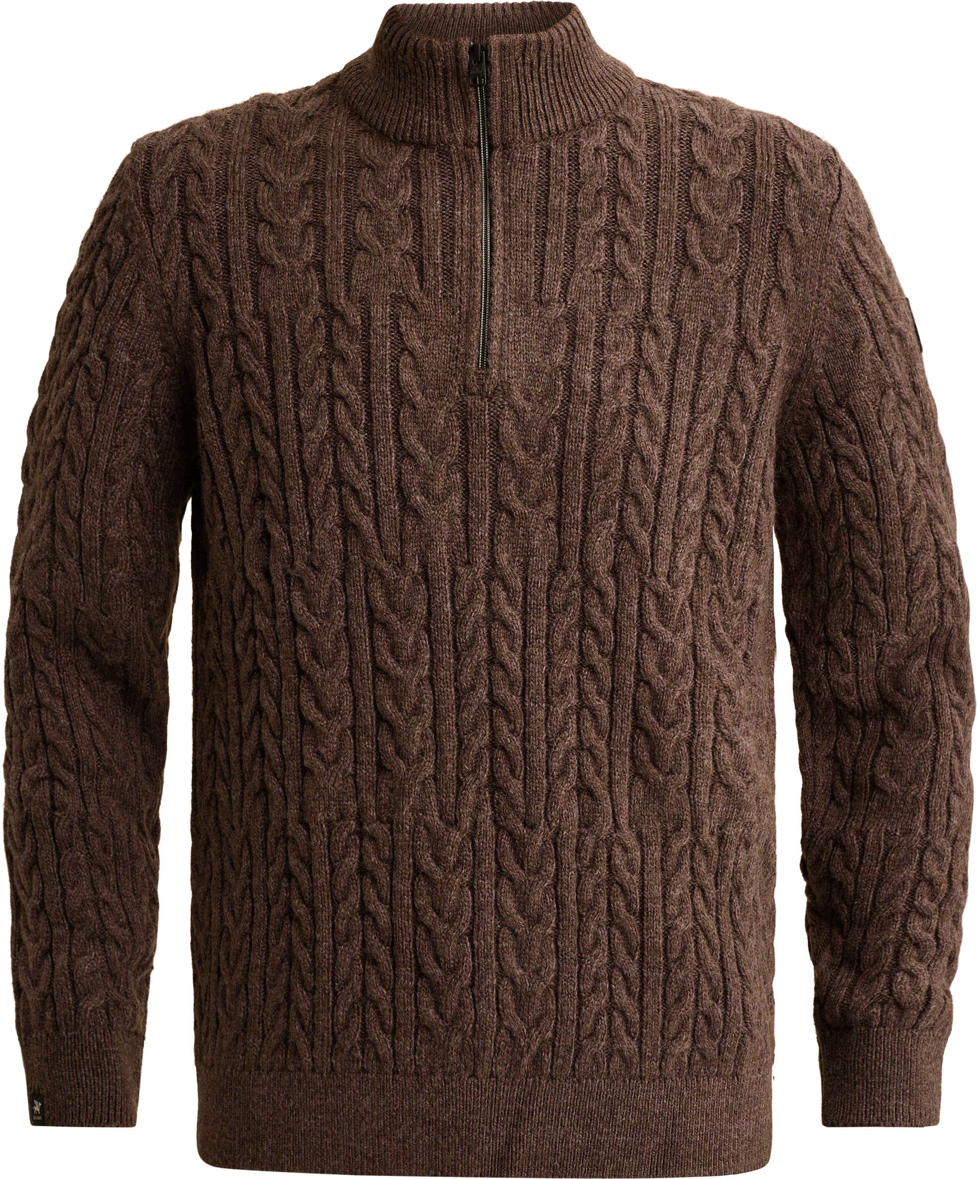 Vanguard Sweter Half Zip Wol Blend Moonscape VKW2610354-4323