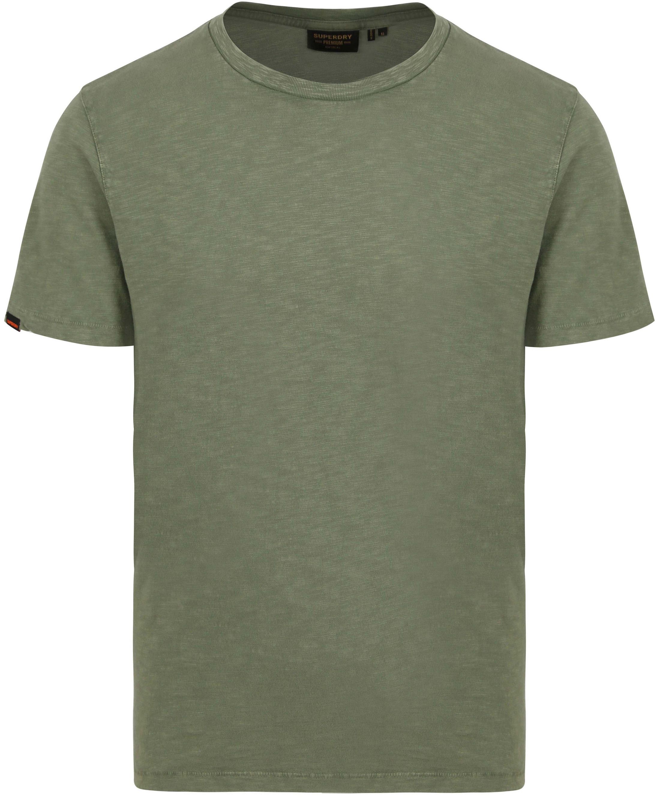 Superdry Slub T-skjorte i Melange Olivengrønn M1011888A-9IO