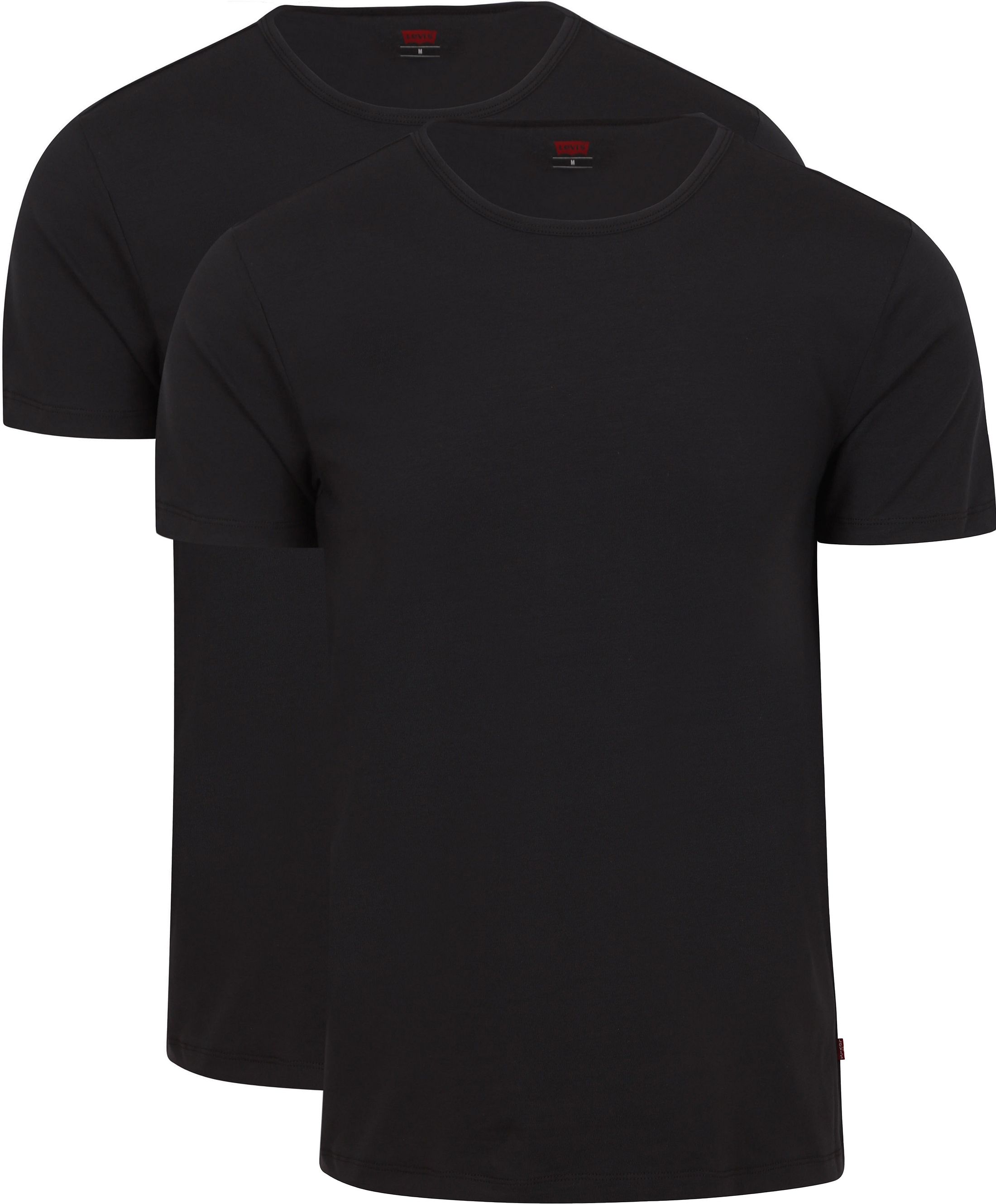 Levi's T-skjorte Rund Hals Svart 2-pakning 905055001-884