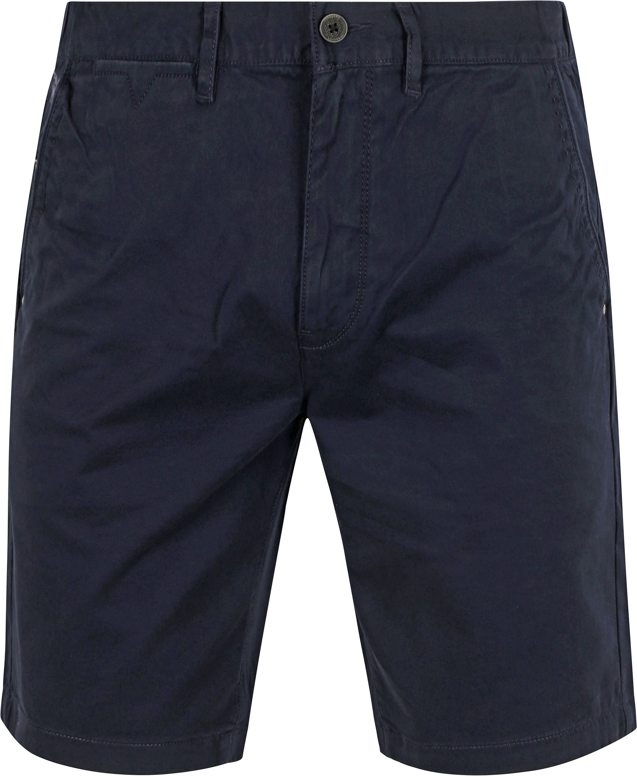 Vanguard V65 Shorts i fint twill i marineblå VSH2404668-5073