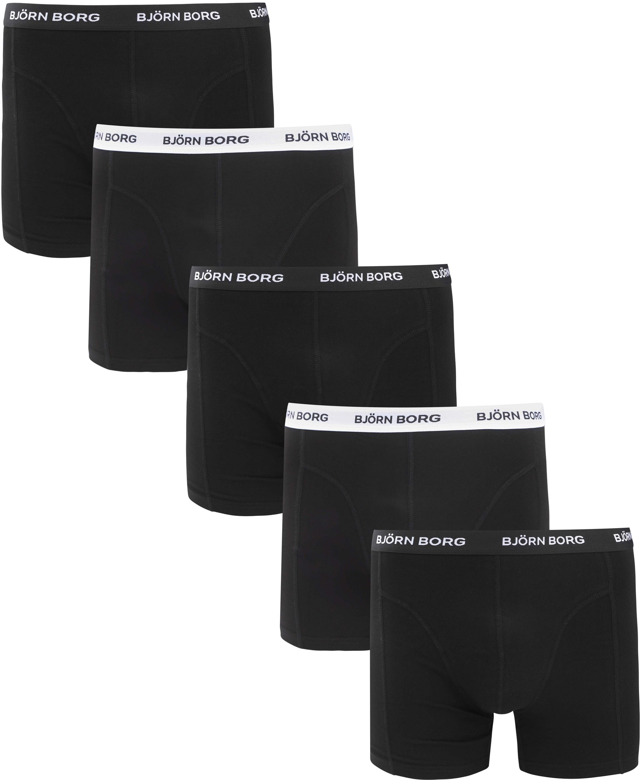 Björn Borg Boxershorts i Bomuld Stretch 5-Pack Sort 10004234-MP001