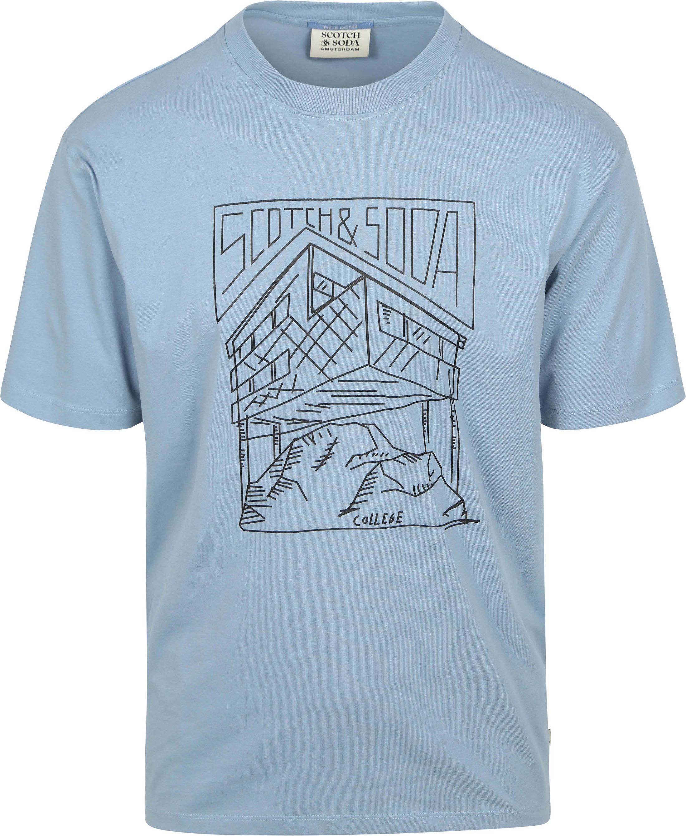 Scotch And Soda T-shirt Tryck Blå 181300-410