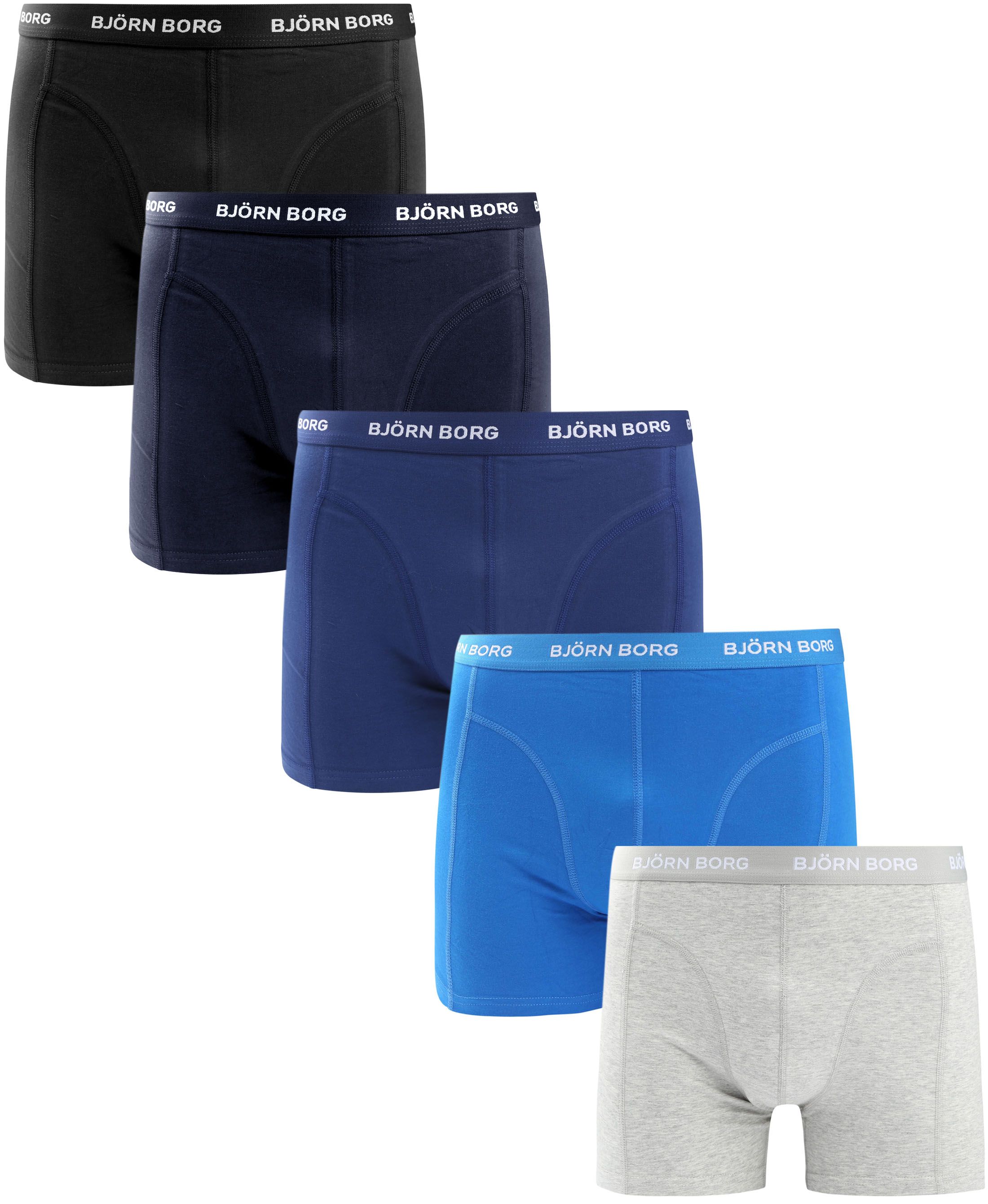 Bjorn Borg Boxers Cotton Stretch 5-Pack Blauw grijs 10004234-MP002 kopen | Suitable