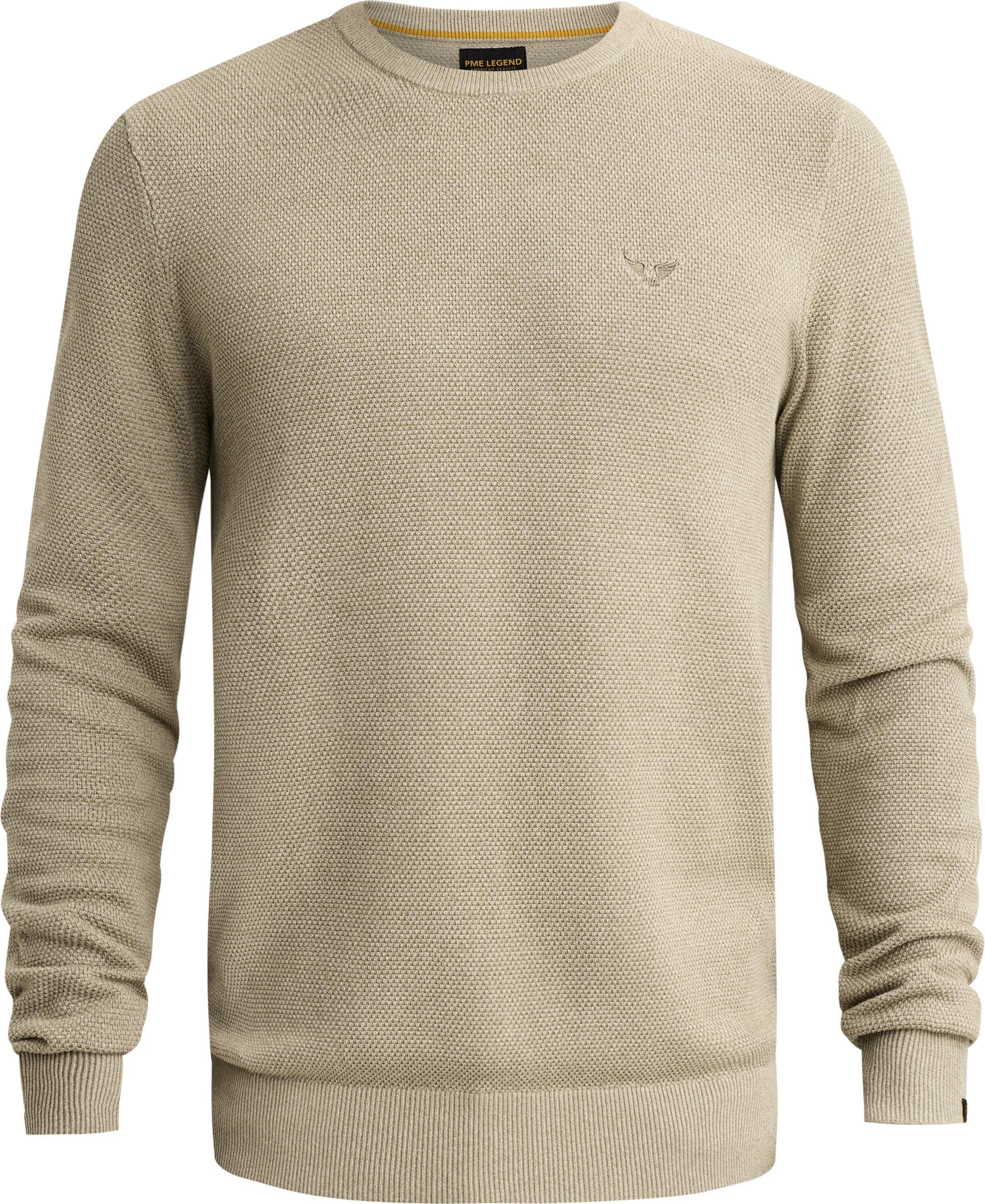 PME Legend Structure Pullover Melange Stone Green kopen | Suitable