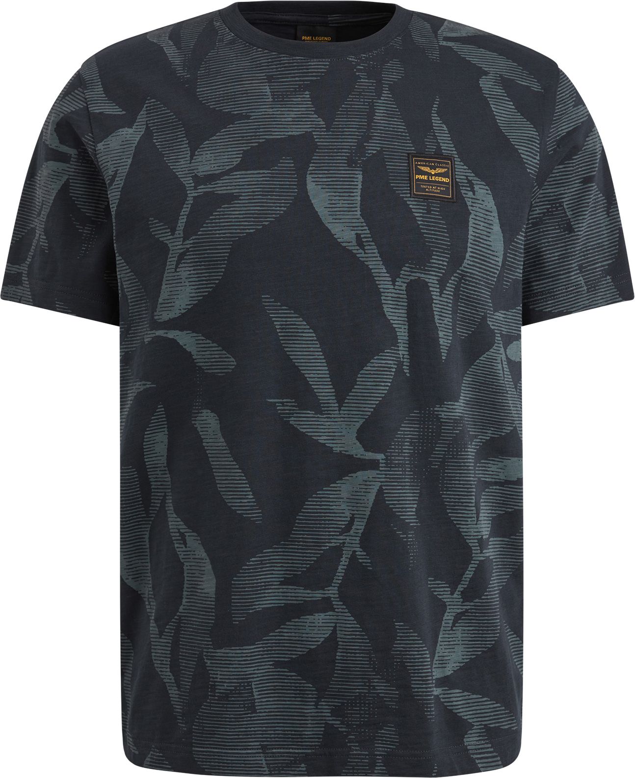 PME Legend T-shirt i Slub Jersey med Tryck i Navy PTSS2504590-5281