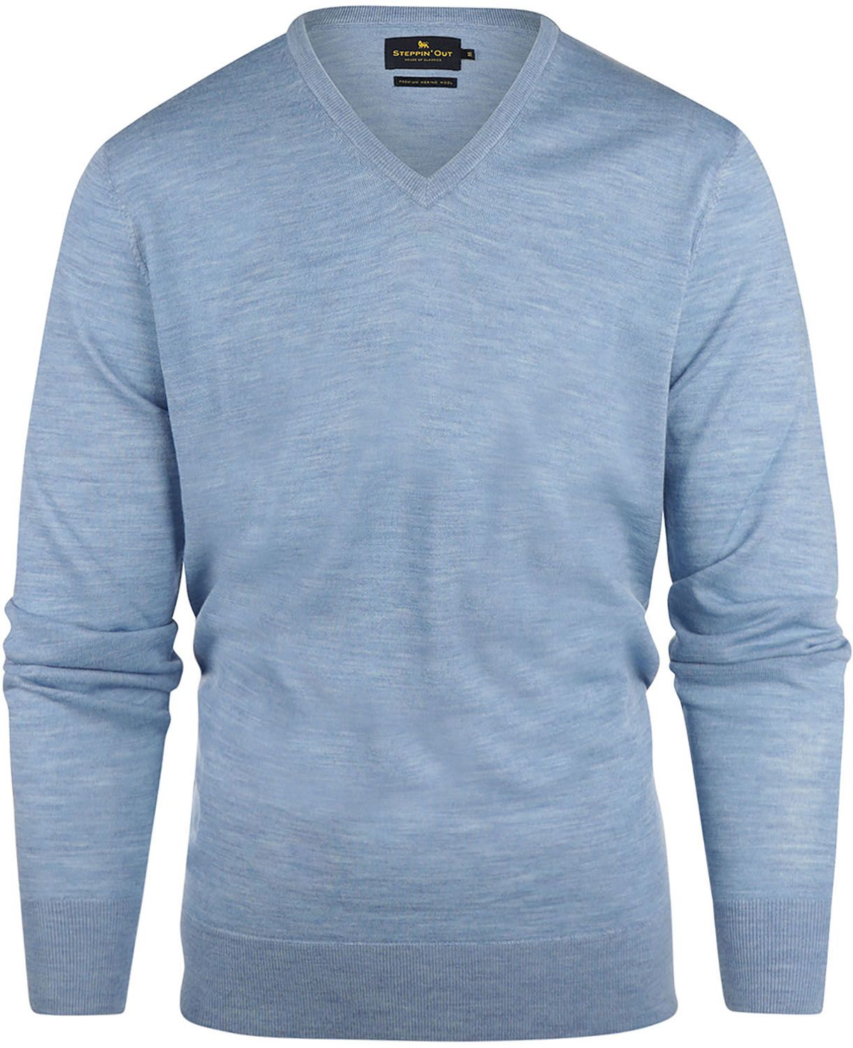 Steppin' Out Pullover Col-V Laine Merino Sky Blue SM1201.0002-2005 commander en ligne | Suitable