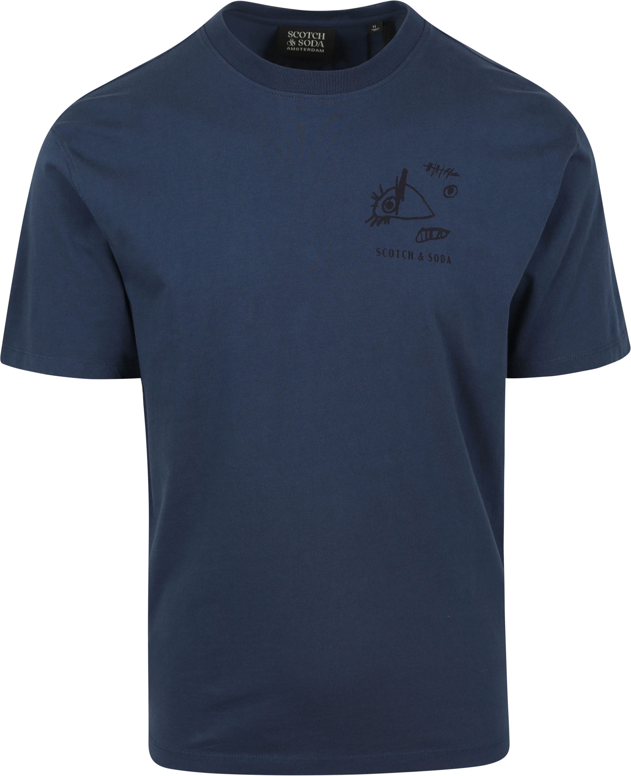 Køb Scotch And Soda T-shirt Marine Print 180049-401 | Suitable