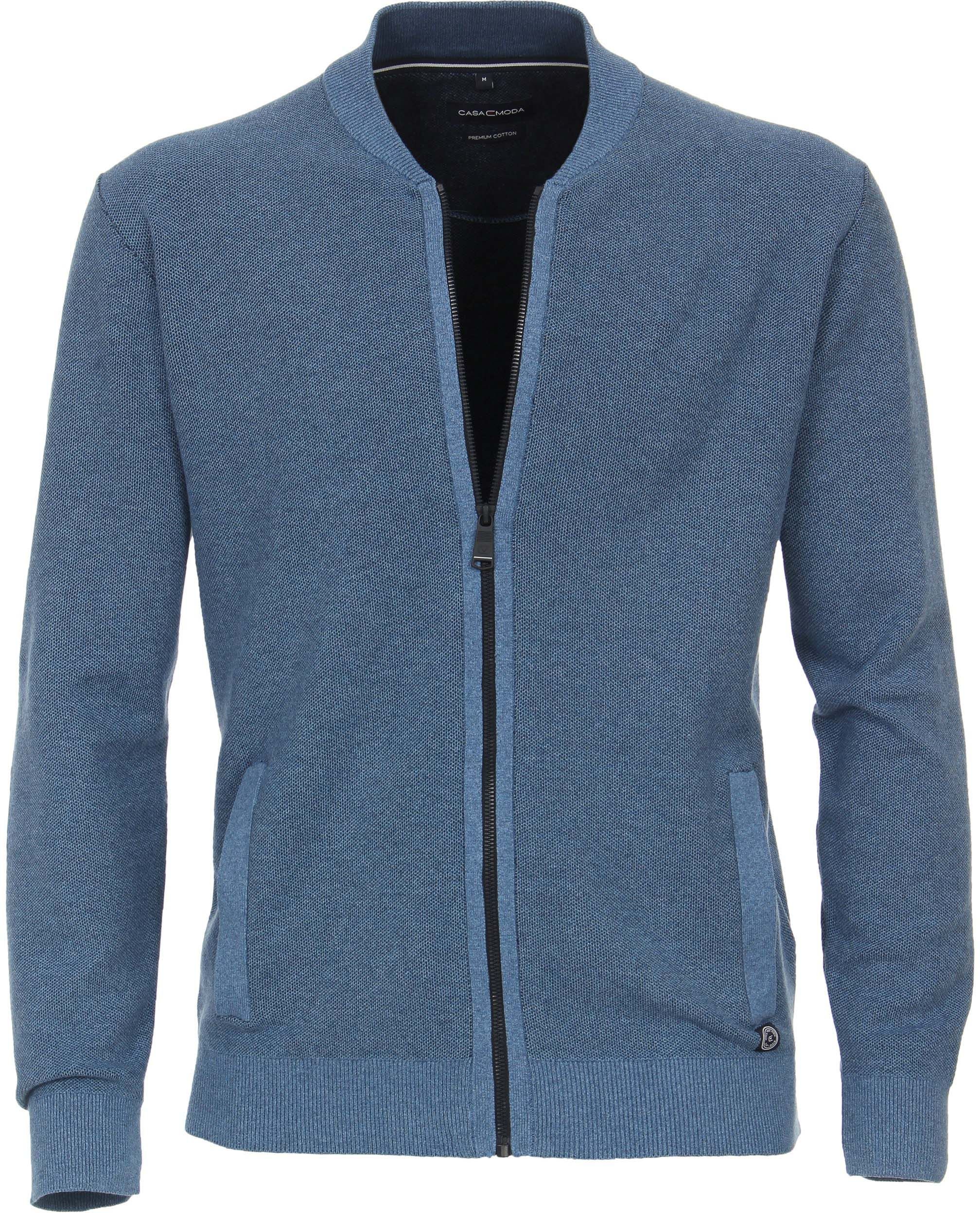 Casa Moda Cardigan Bleu Zippé 413706000-127 commander en ligne | Suitable
