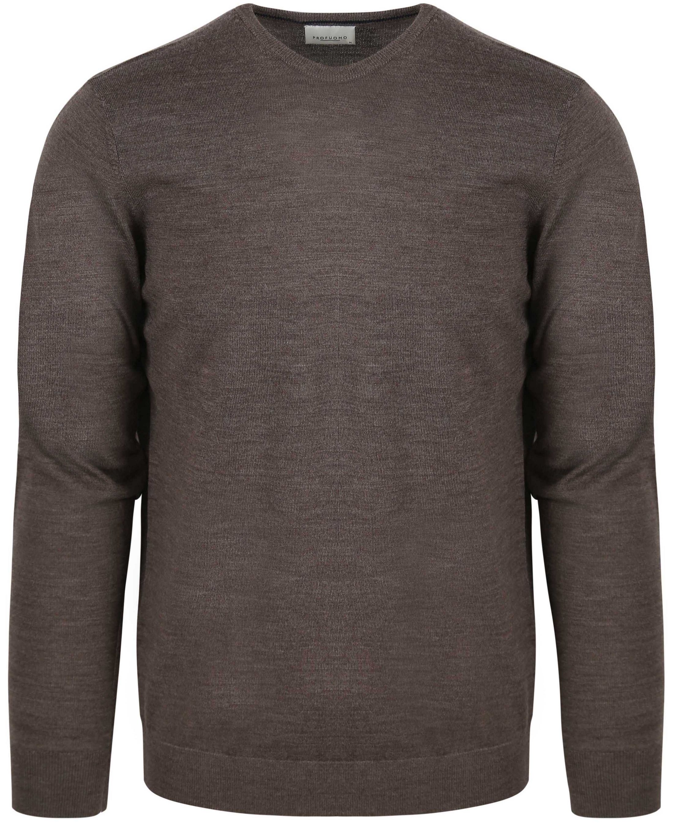 Profuomo Pull-over Merino Taupe PP2J00005E-5 commander en ligne | Suitable