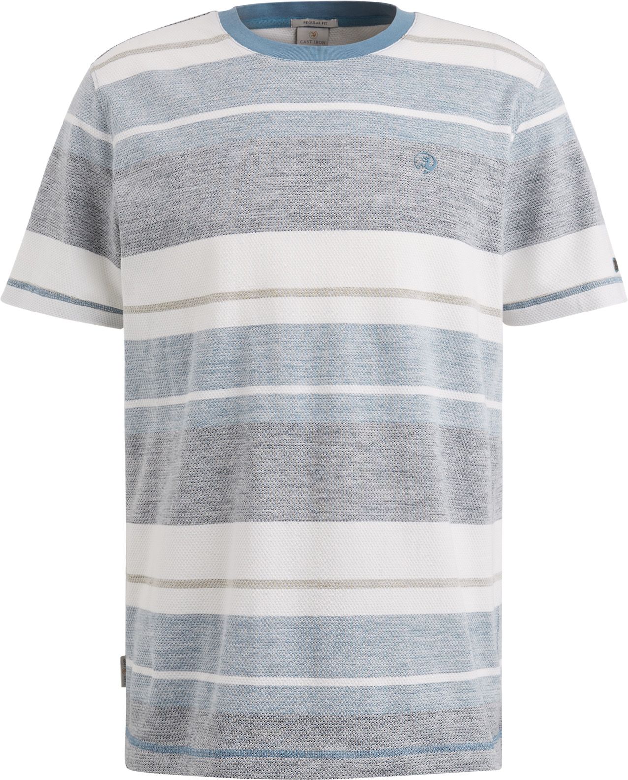 Køb Cast Iron T-shirt Strikket Stribe Blå CTSS2503567-5134 | Suitable