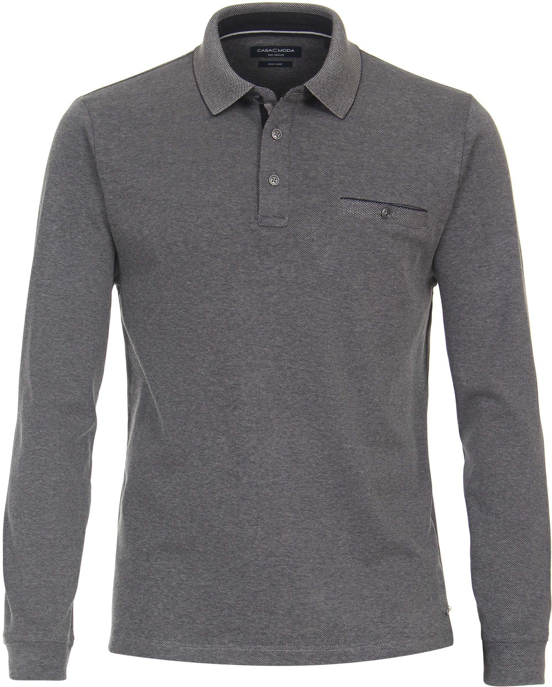 CASAMODA Poloshirt Long Sleeves Grey order online | 403478000-105 | Suitable Greece