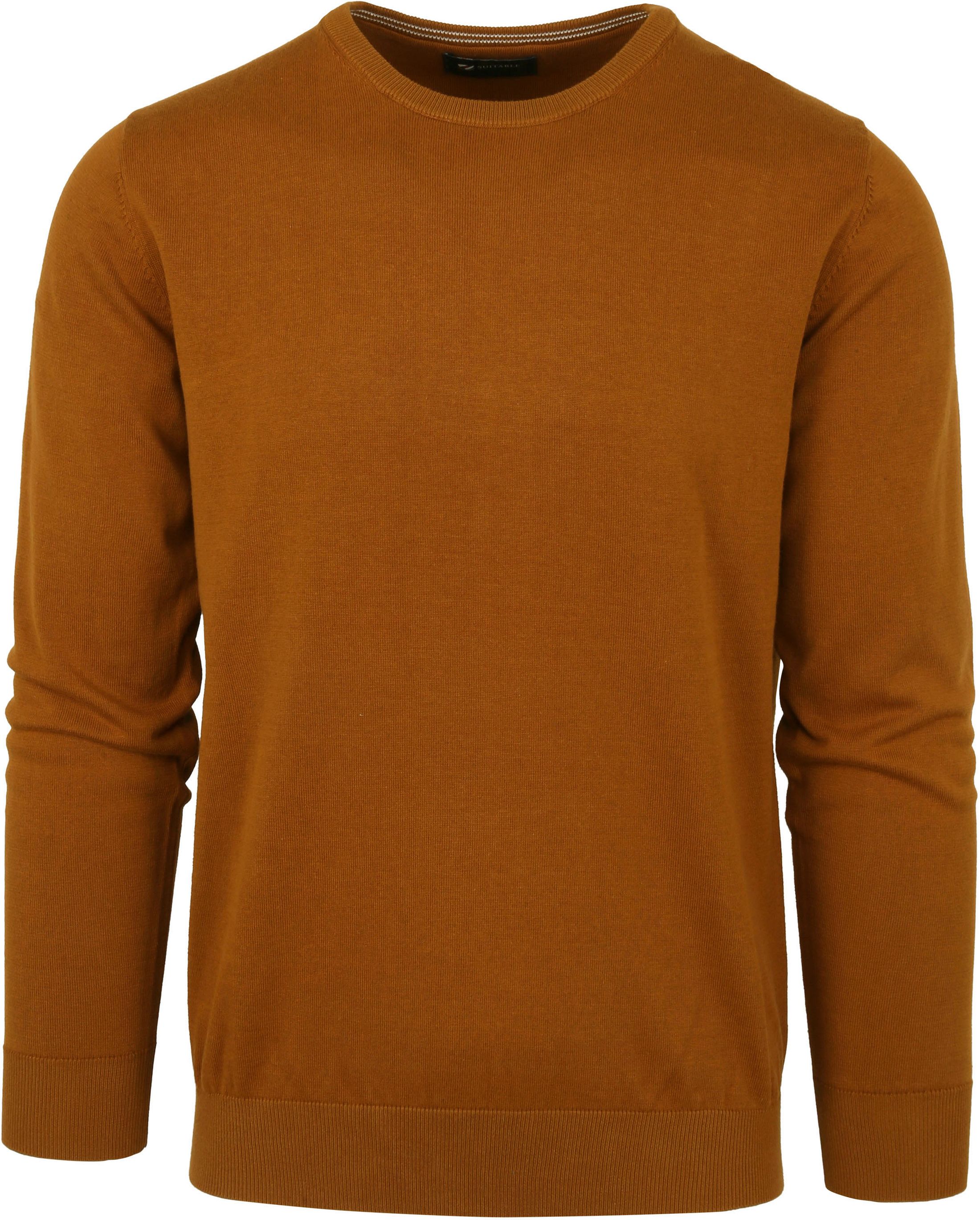 Køb Suitable Oini Pullover med O-Hals i Okker SPE22305RI02ST-359 | Suitable