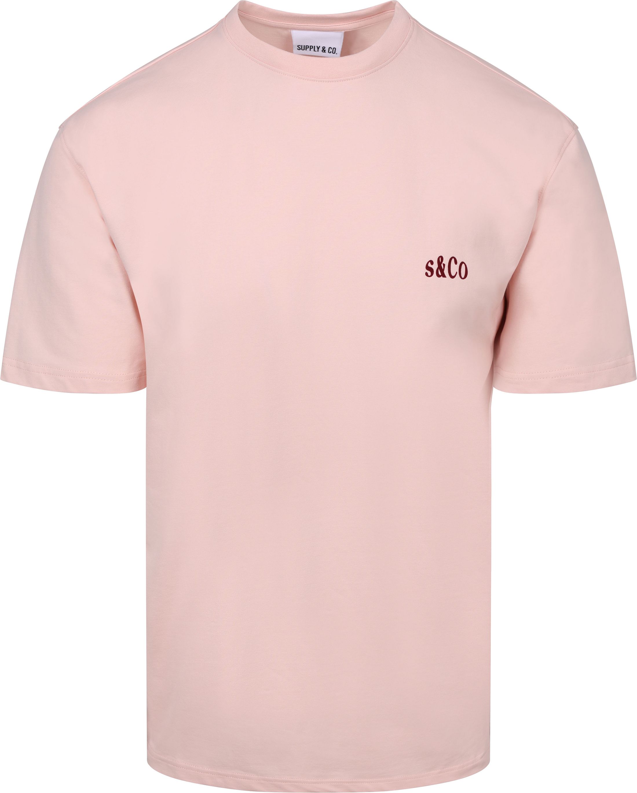 Supply & Co T-shirt Backprint Lyserød måle XL