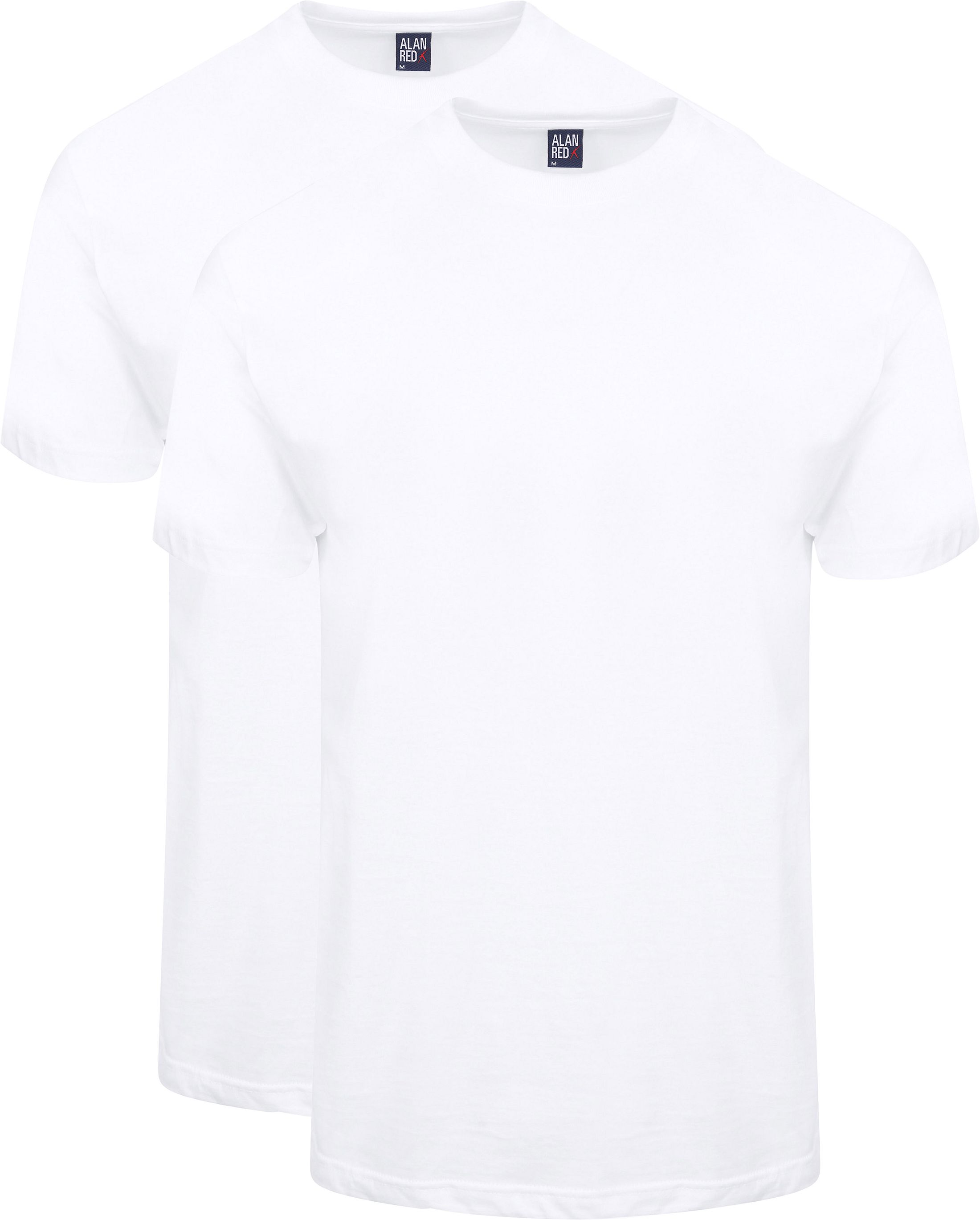 Alan Red Camiseta Blanco 3129/2P/01 Virginia T-shirt White 2-pack