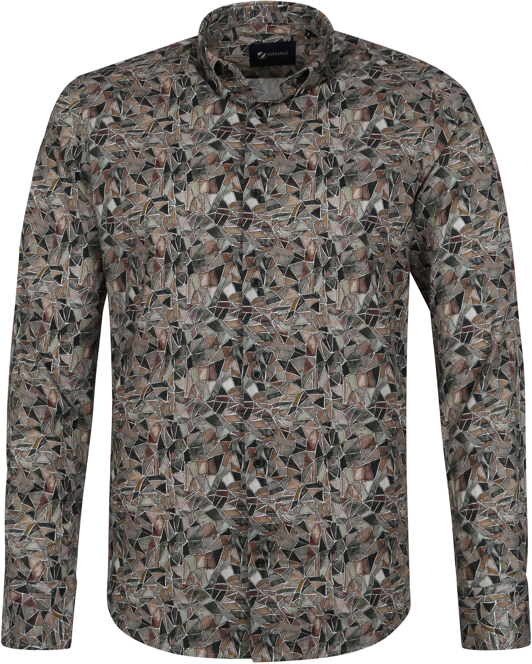 Suitable Camicia Marrone SC-06 Green triangle 