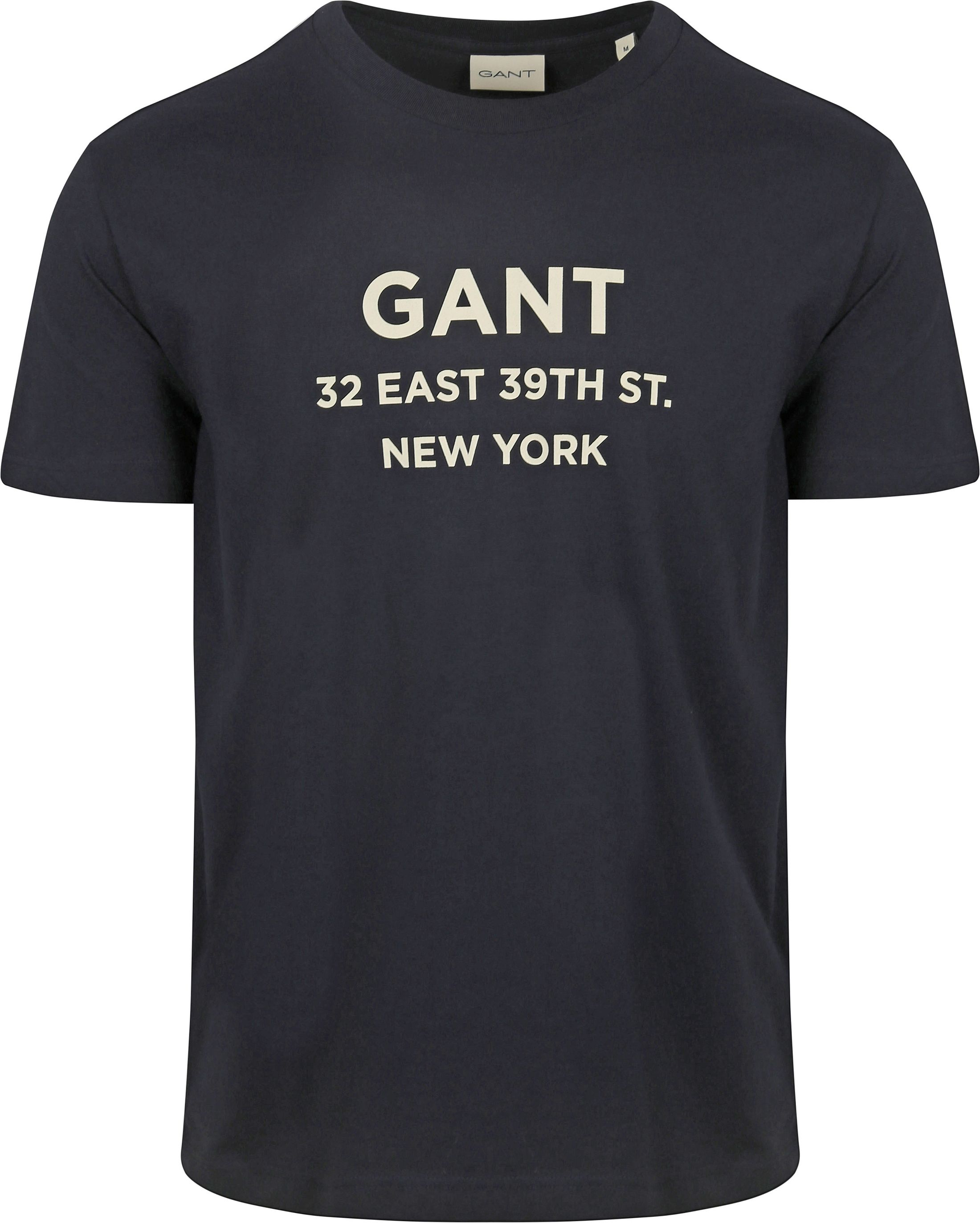 Gant T-shirt Grafiskt Logotyp Marinblå 2003301-433