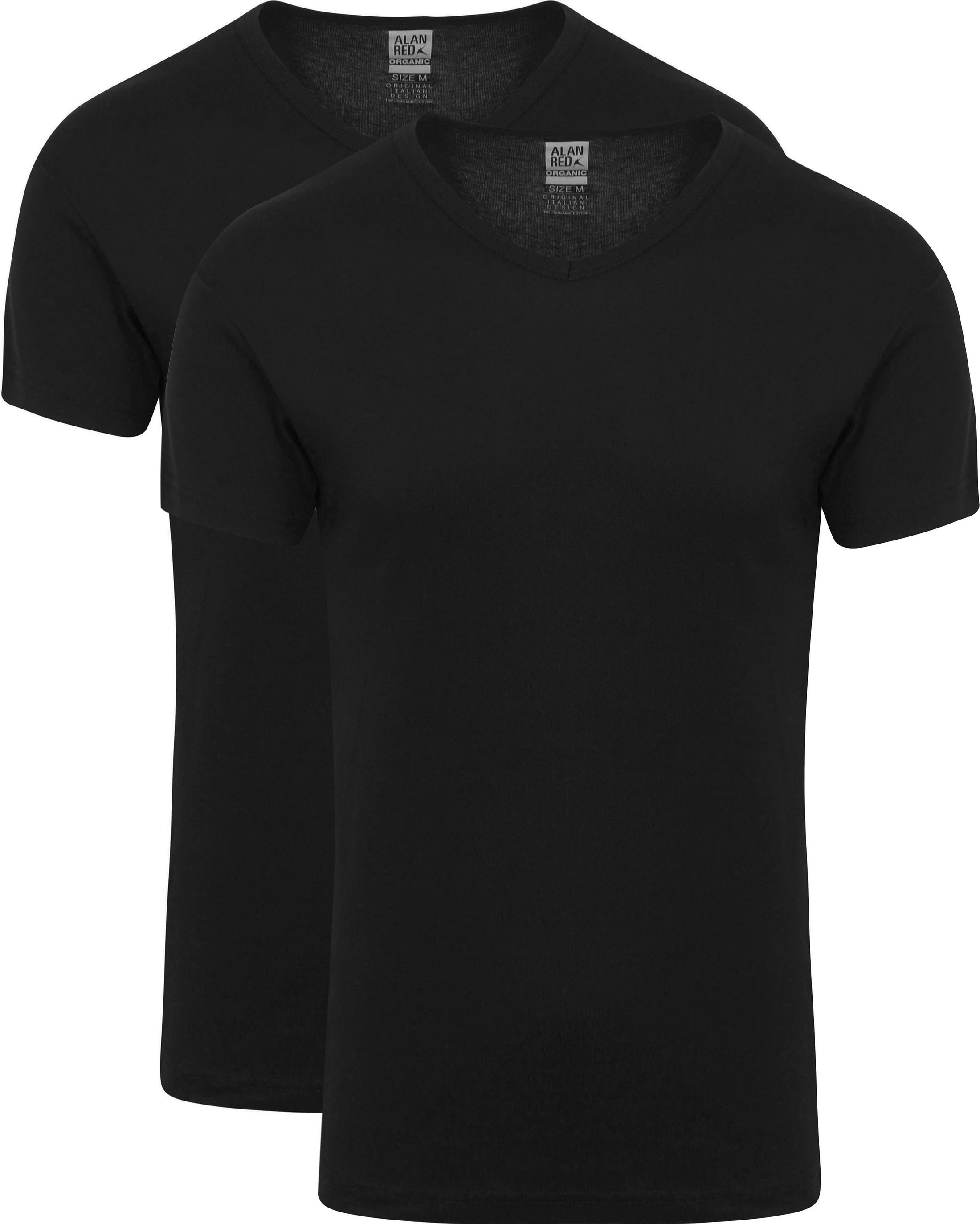 Køb Alan Red Vancouver T-shirt v-hals sort 2-pak 7032/2P/99 Vancouver Rib Black | Suitable