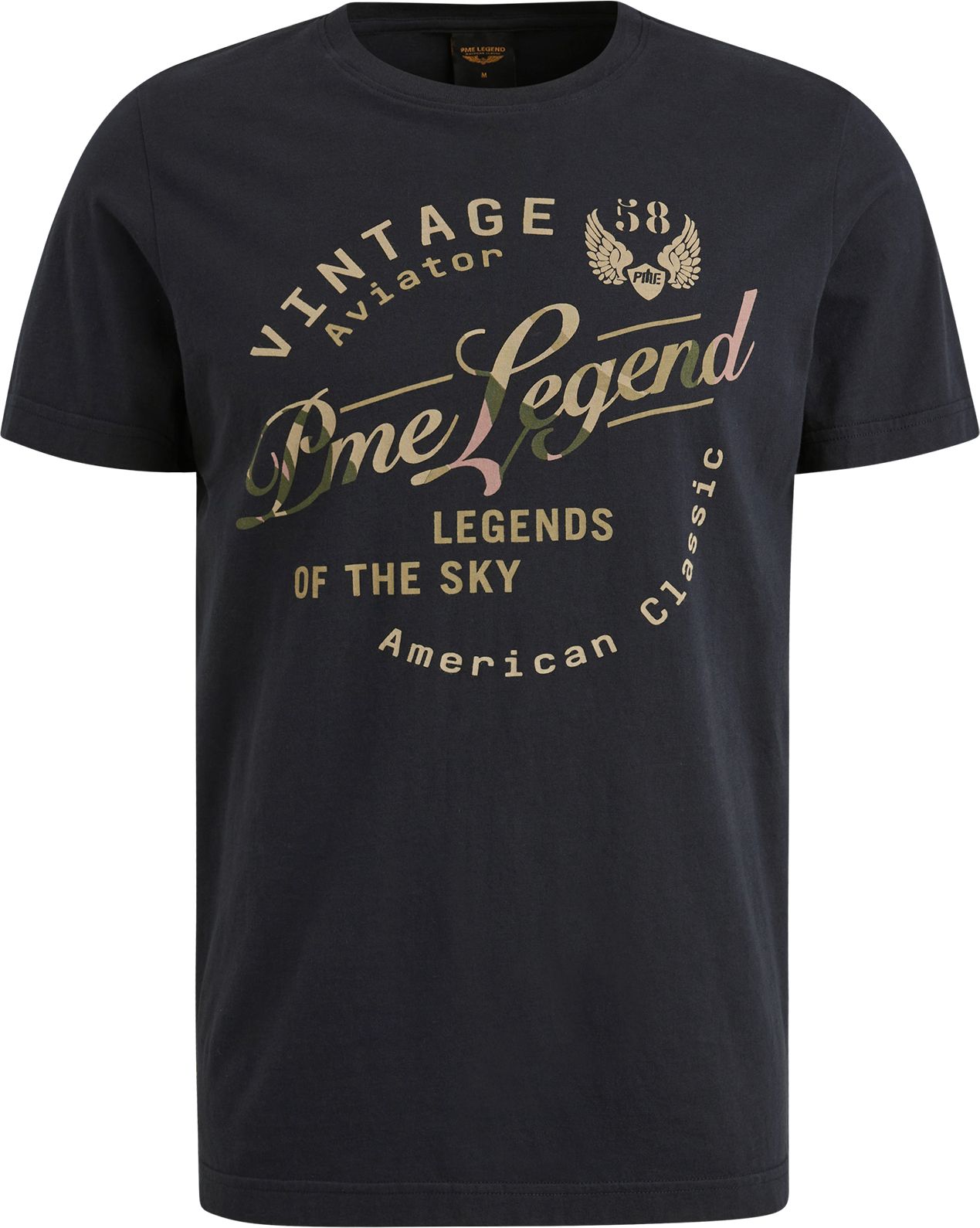 PME Legend T-Shirt Logotyp Konstverk Marinblå PTSS2504596-5281