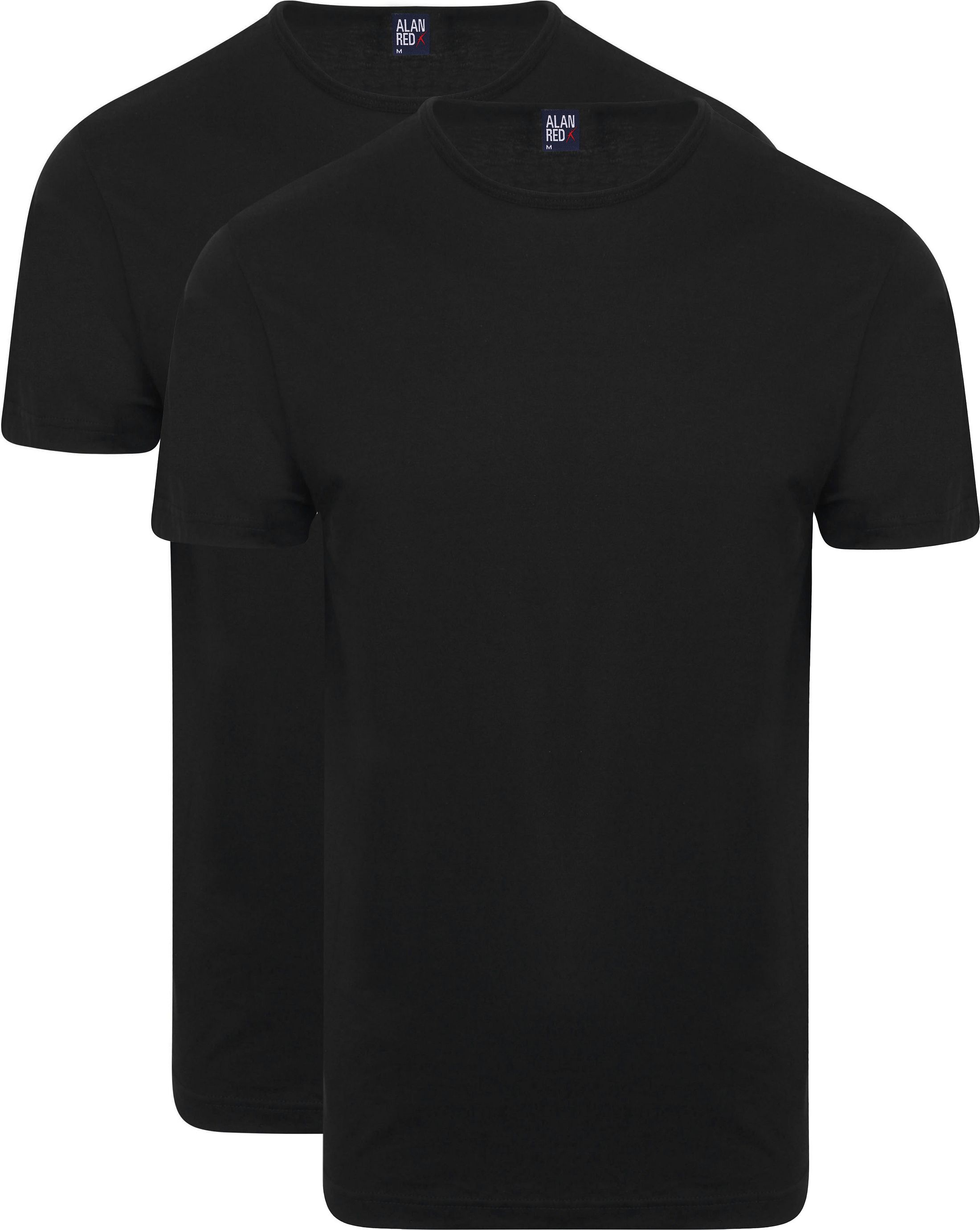 Alan Red Derby Rundhals T-shirt Svart (2-pack) 6672/2P/99 Derby T-shirt Black