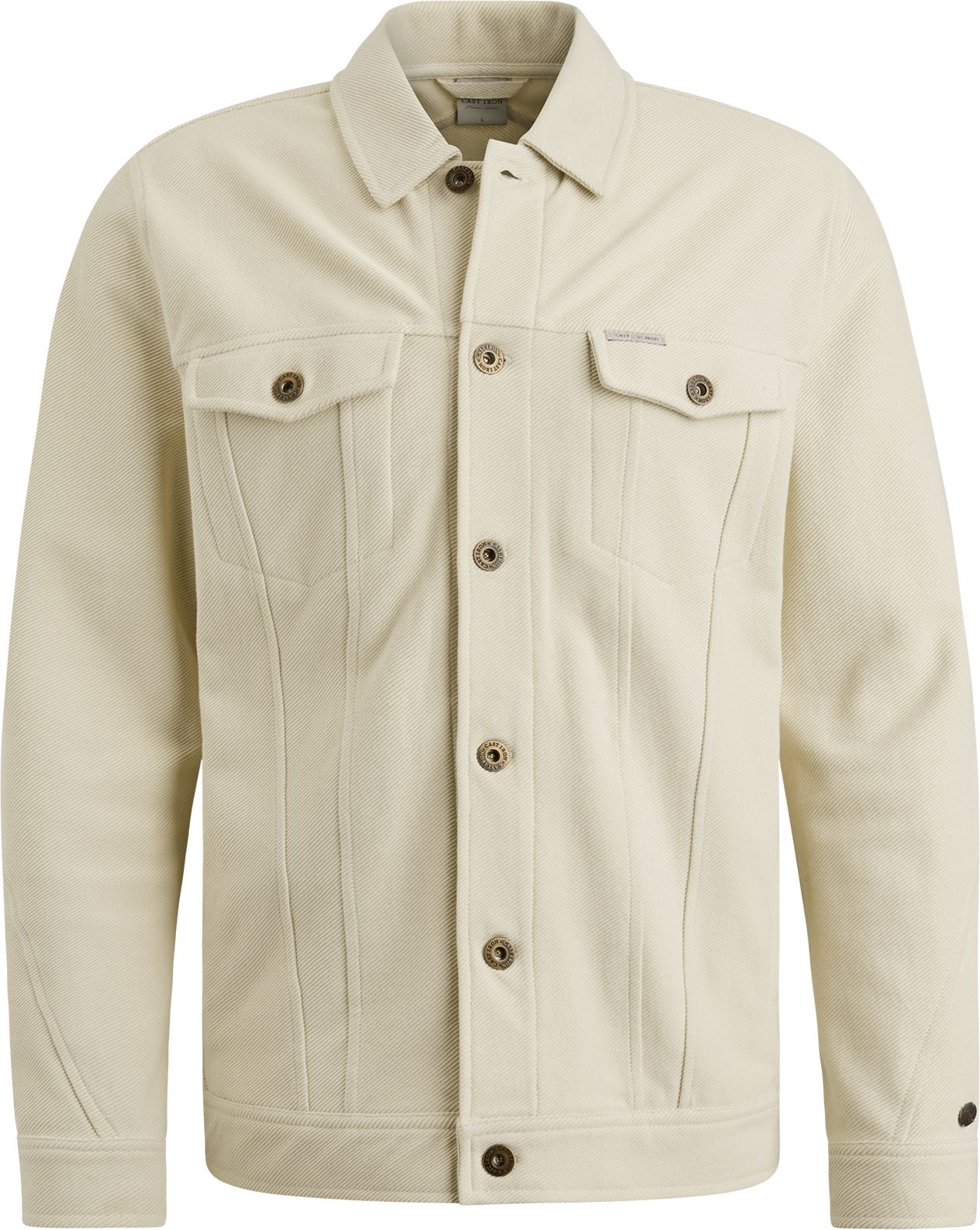 Cast Iron Skjorte Twill Beige CSW2402406-7176 kjøp | Suitable
