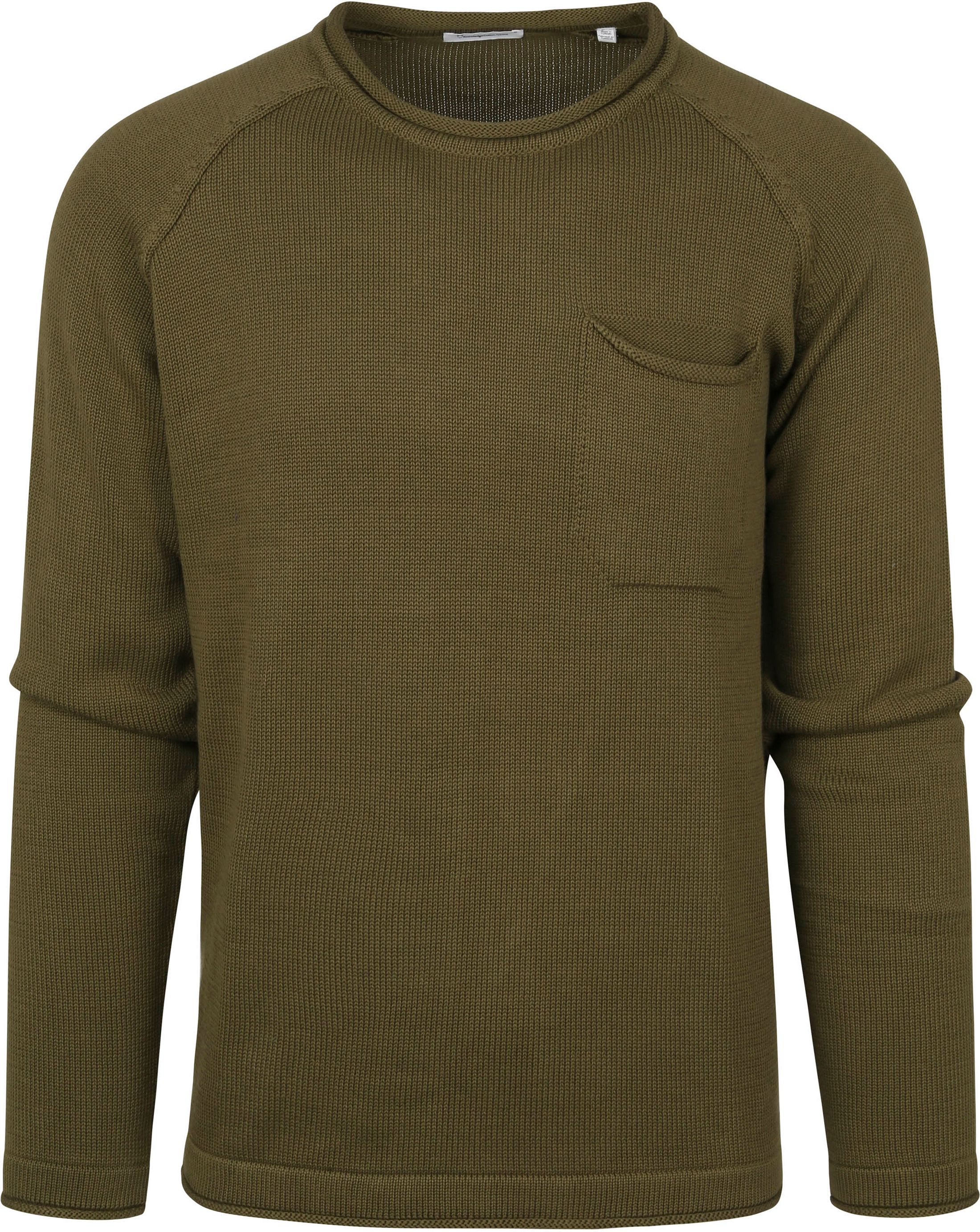 KnowledgeCotton Apparel Sweter Zielony 80659-1068 