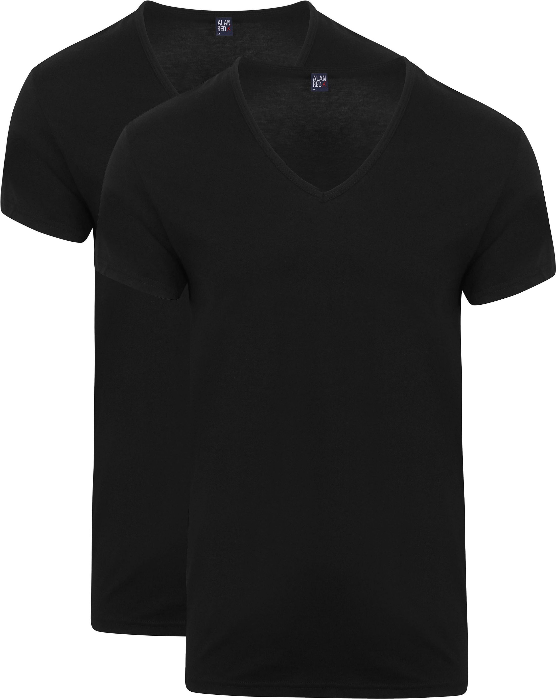 Alan Red T-shirt Czarny 6661/2P/99 Dean T-shirt Black 2-pack