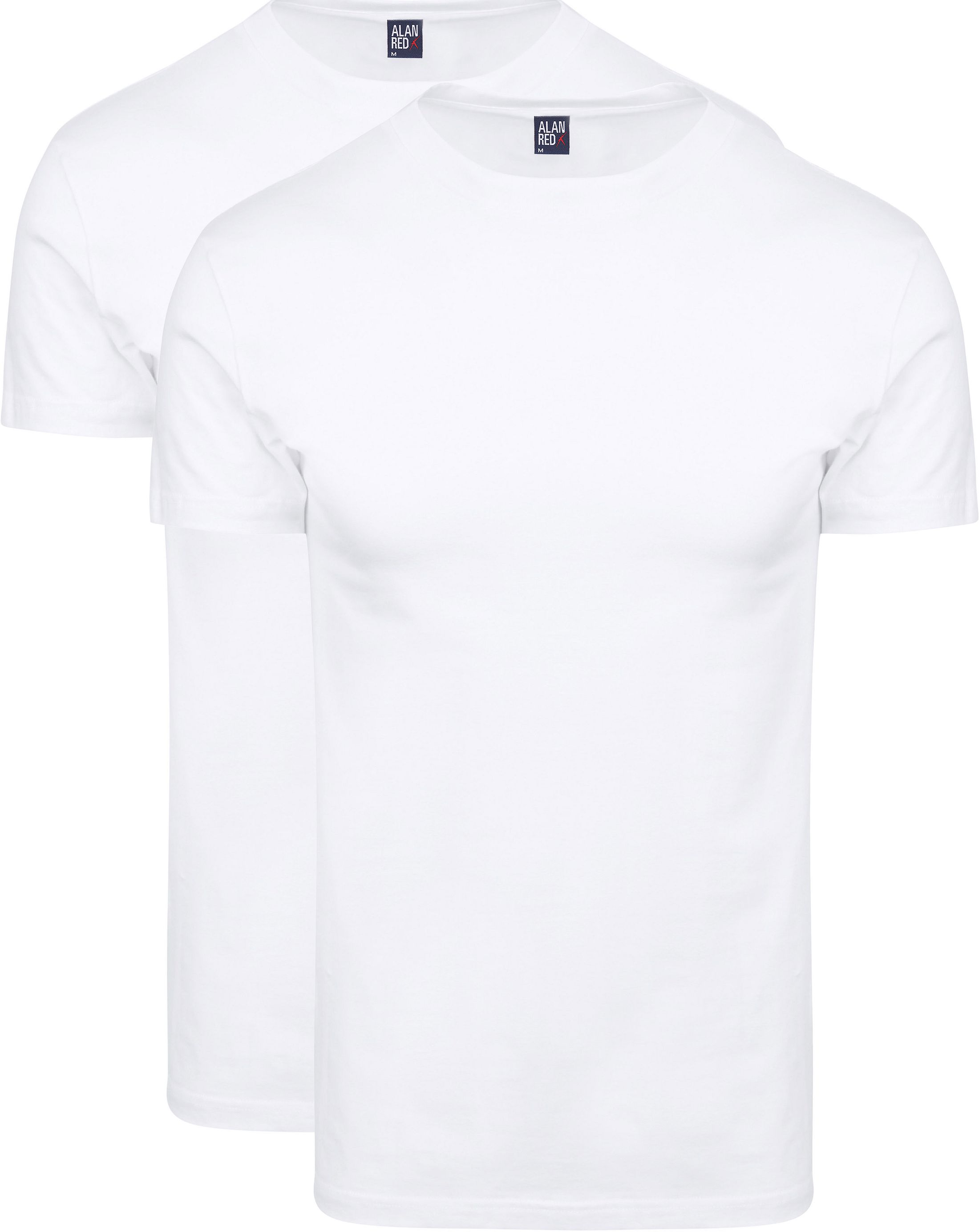 Alan Red T-shirt Bianco 6695/2P/01 Oakville White 2-pack