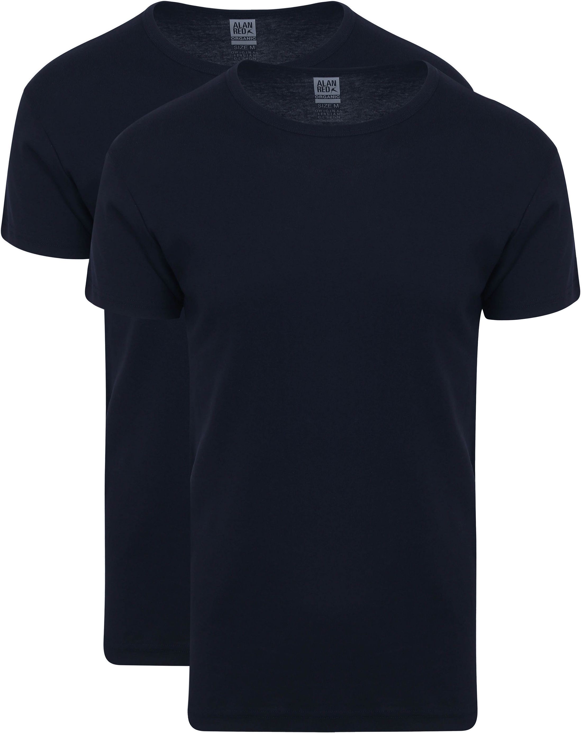 Køb Alan Red København T-shirt O-Hals Navy 2-pakke 7030/2P/06 Copenhagen Rib Navy | Suitable