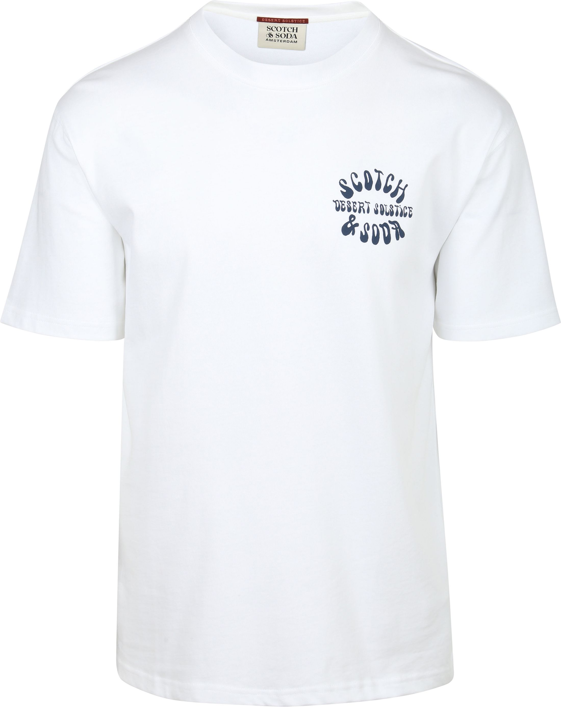 Scotch & Soda T-shirt Imprimé Dos Blanc 183154-101 commander en ligne | Suitable