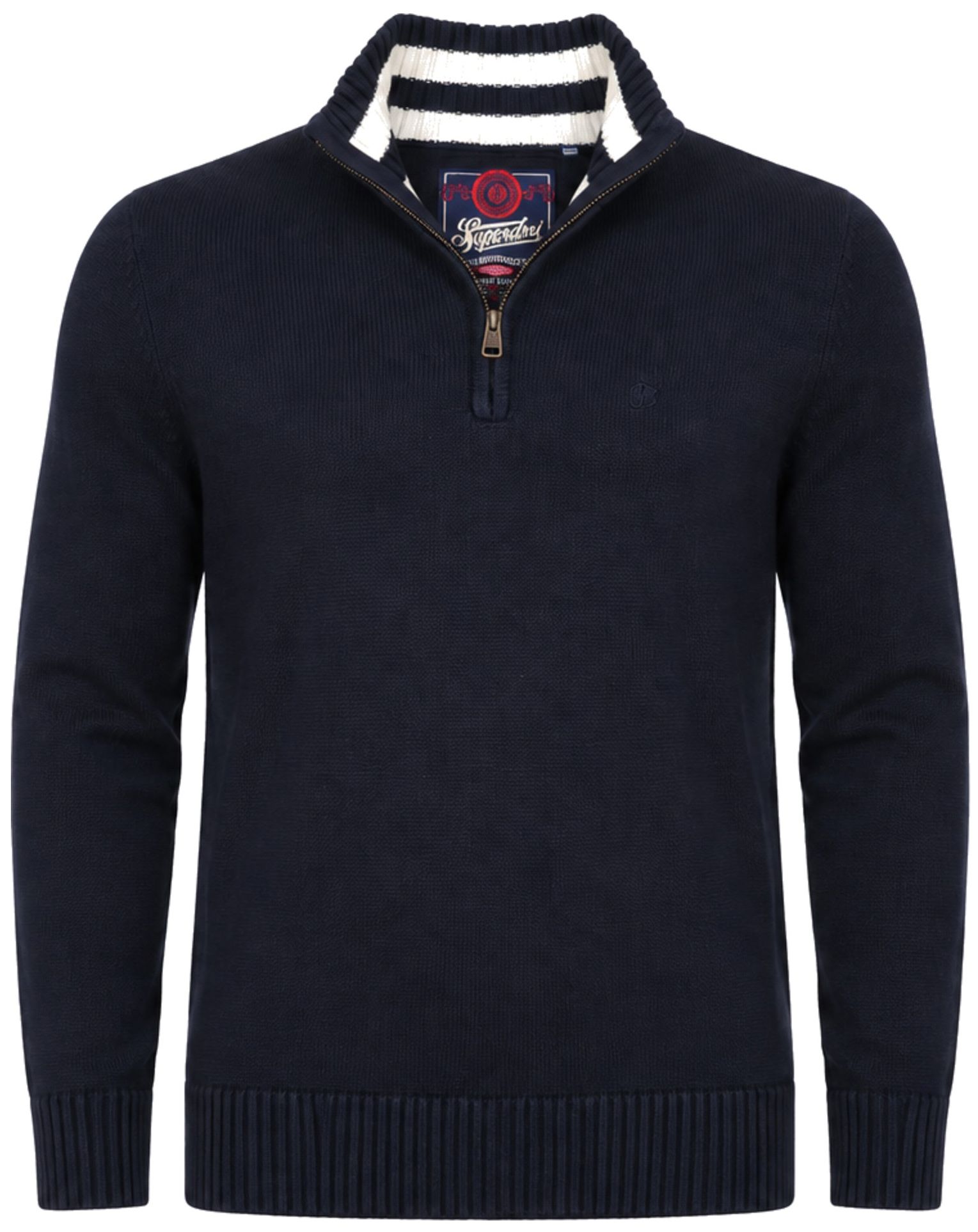 Superdry Knit Half Zip Cotton Jumper Navy M6110764A-11S kopen | Suitable
