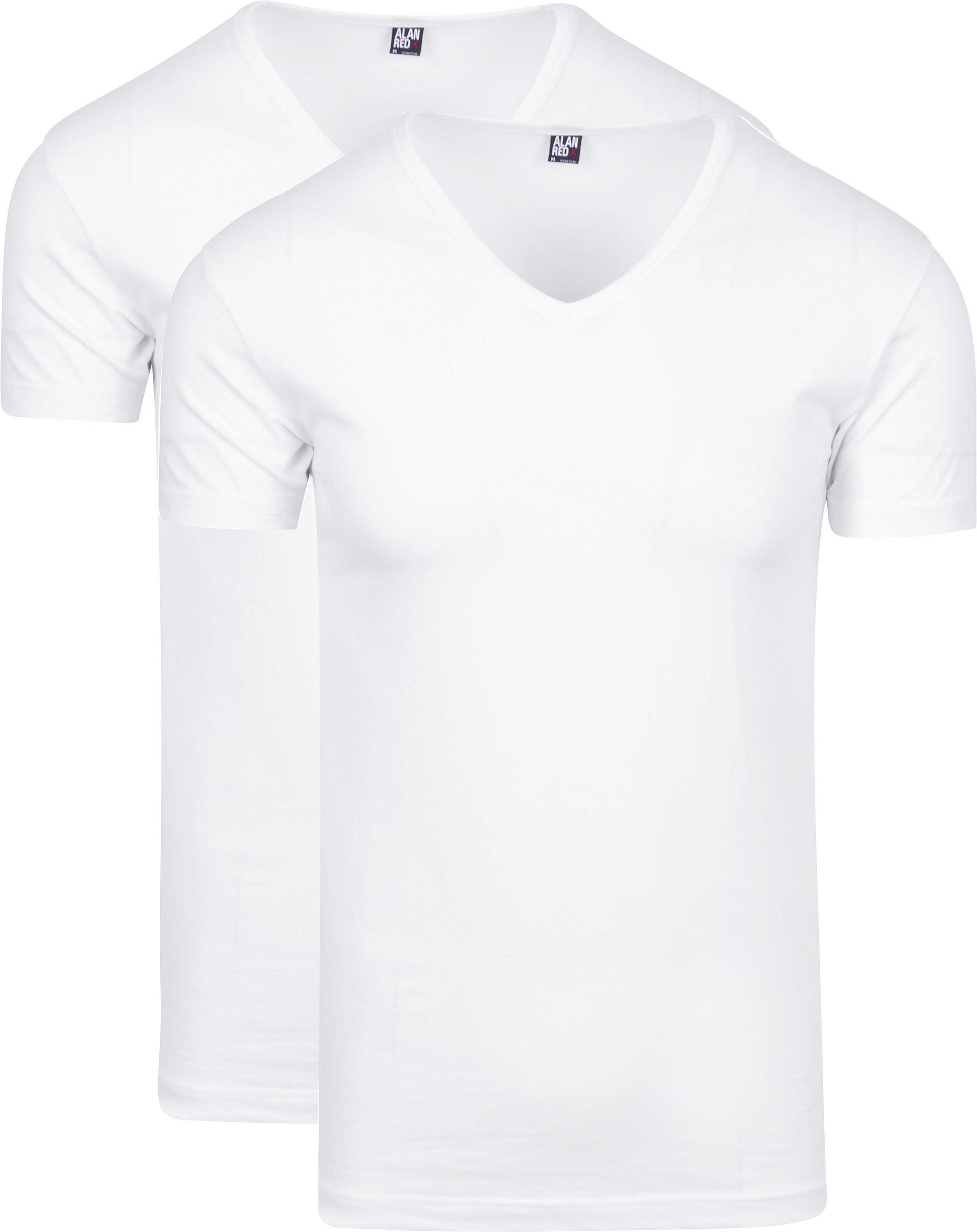 Alan Red T-shirt Biały 6681/2P/01 Oklahoma T-shirt 2-pack