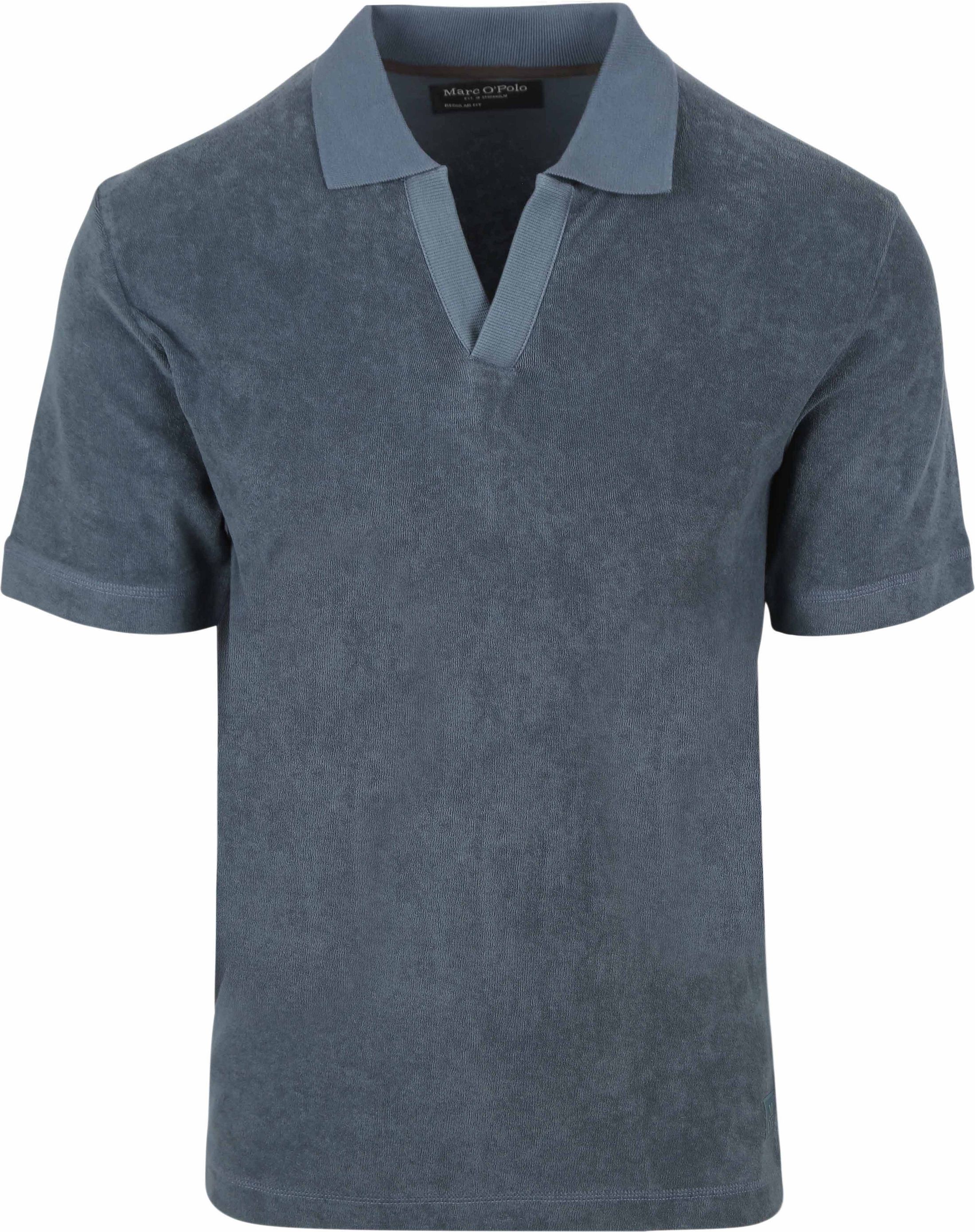 Marc O'Polo Pikétröja Riva Terry Cloth Blå Storlek XL