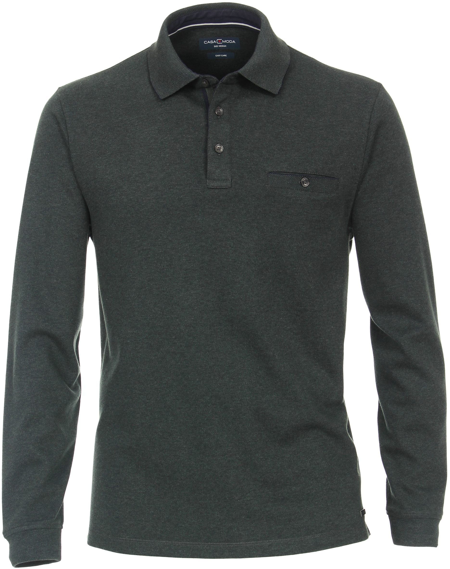 CASAMODA Poloshirt LS Dark Green order online | 403478000-337 | Suitable Greece