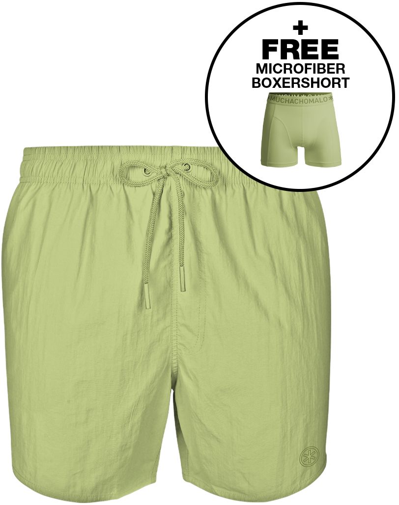 Muchachomalo Pantaloncini da bagno Verde SOLID2062-48-Green 