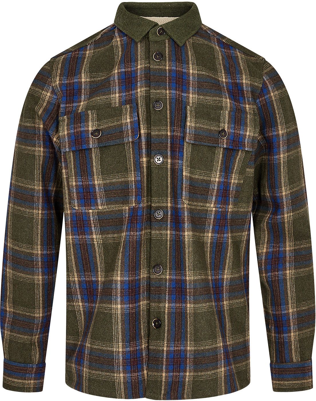 Anerkjendt Overshirt Lion Wool Mix Dunkelgrün 901245-4070 kaufen | Suitable