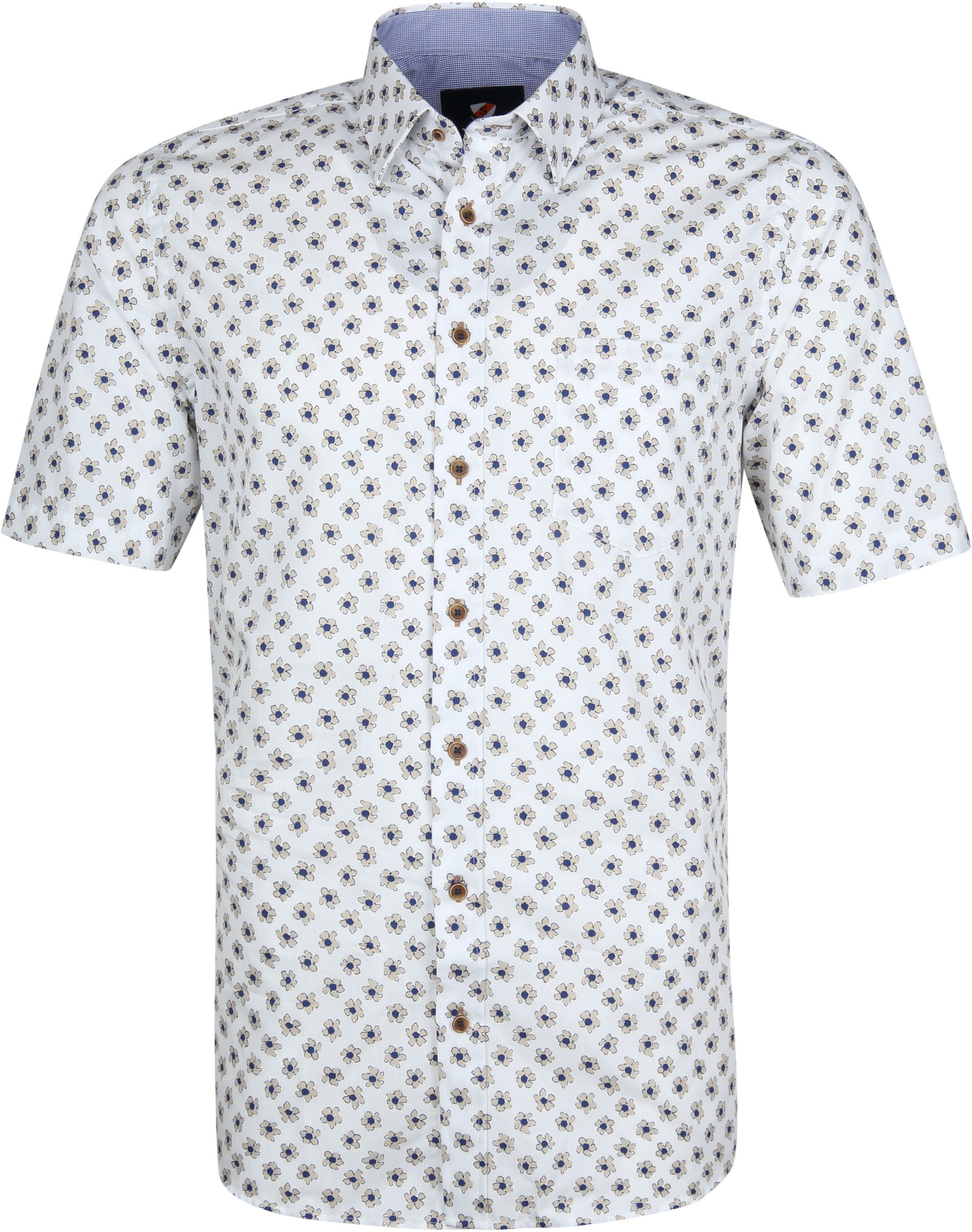 Suitable Cas Skjorte Blomster Hvit SPE20107WO37ST-365