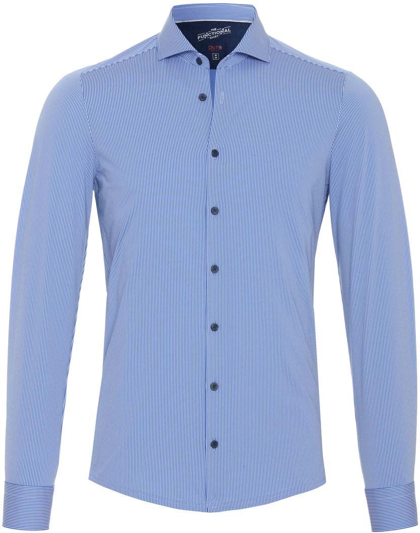 Pure Functional Overhemd Strepen Blauw 4028-21750-165 kopen | Suitable