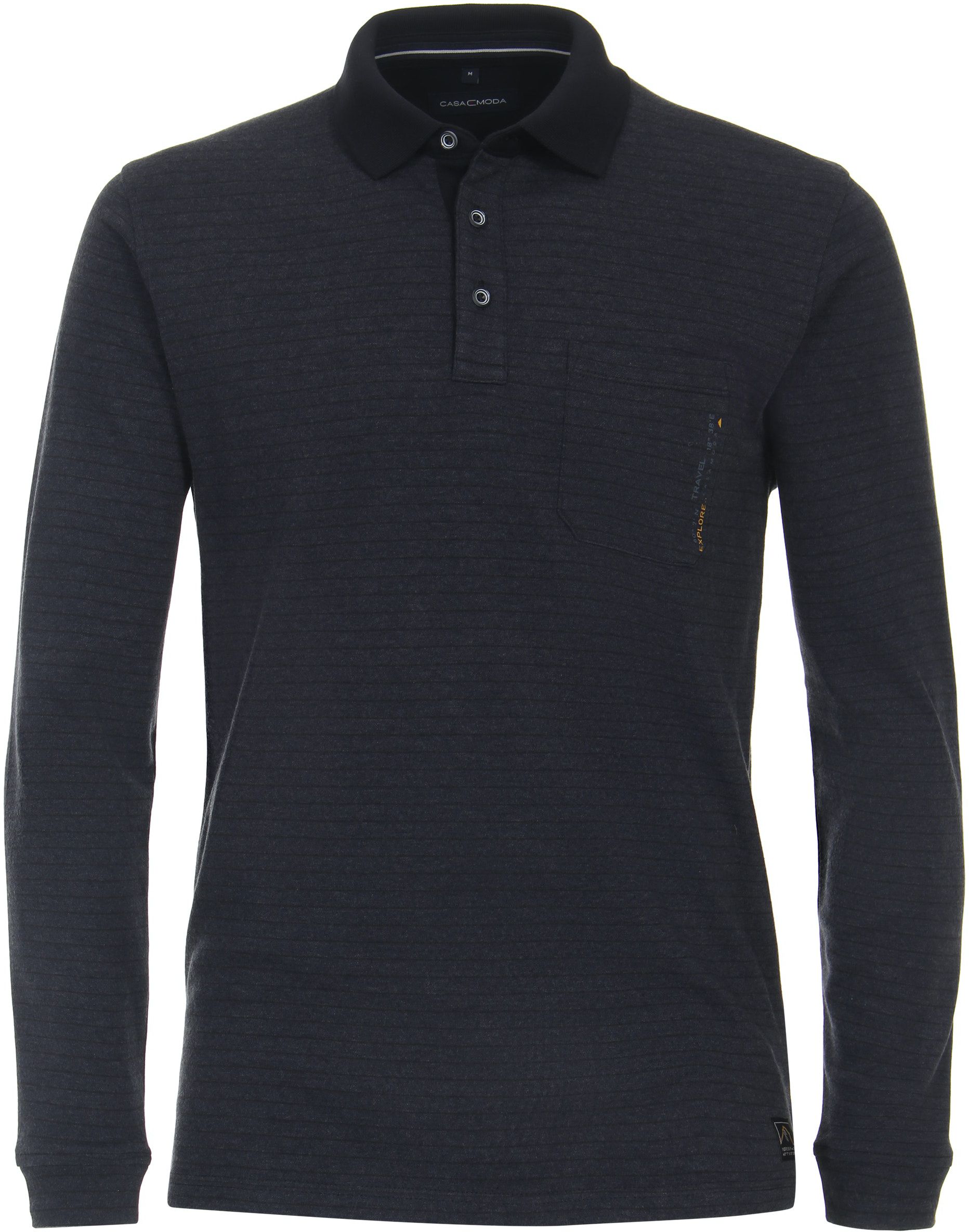 Casa Moda Långärmad Piké Randig Navy 434104000-135 köp | Suitable