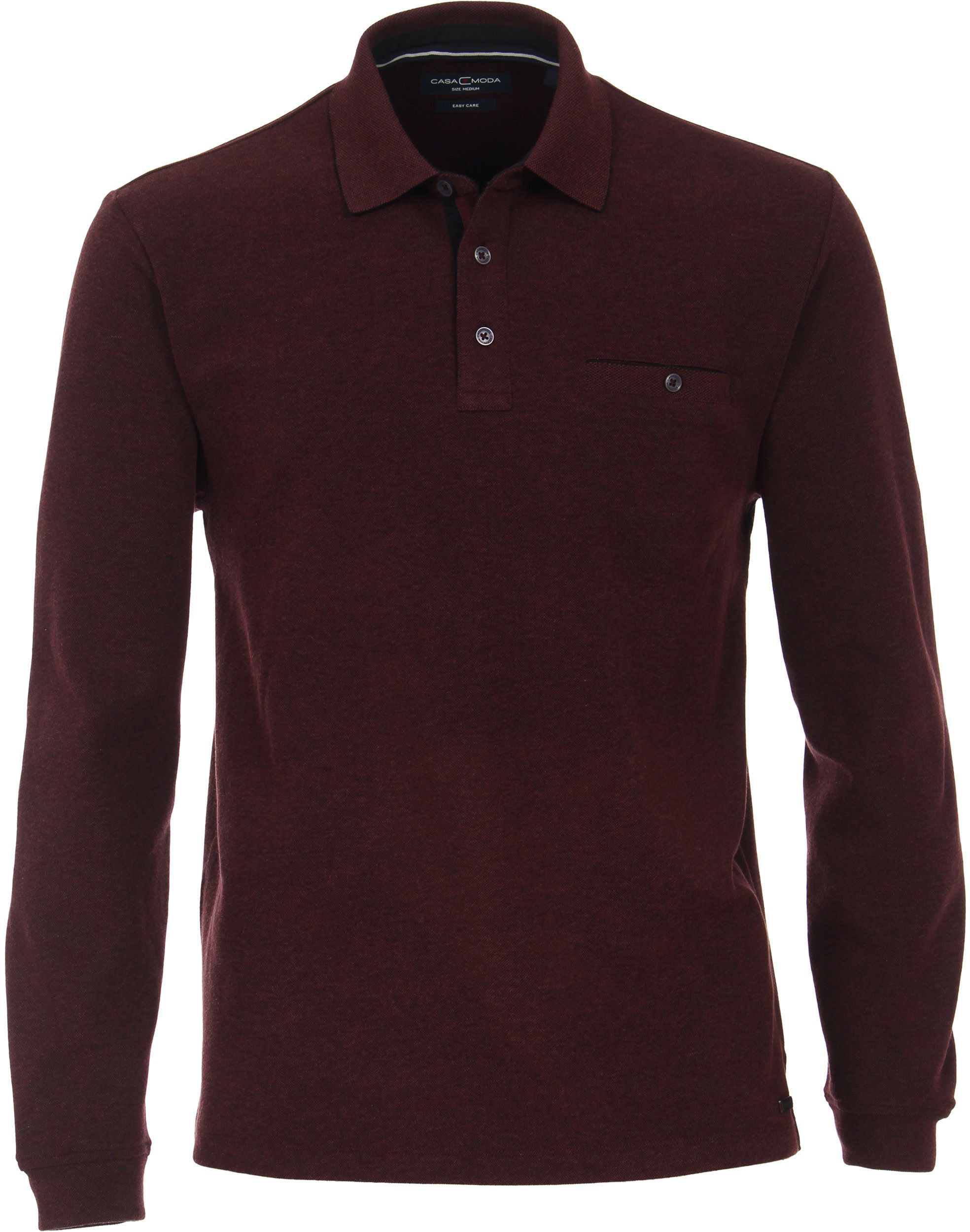 Casa Moda Poloshirt LS Bordeaux Red 403478000-415 order online | Suitable