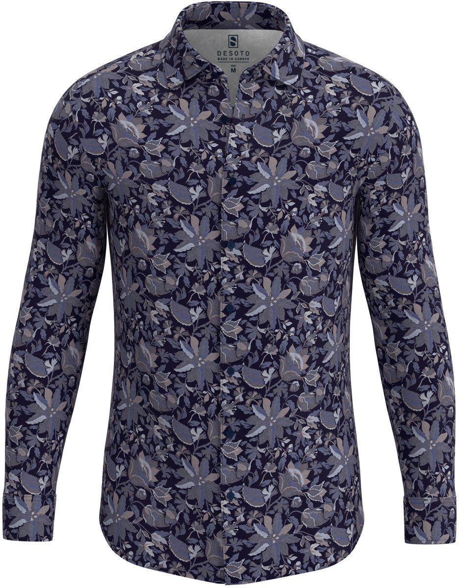 Køb Desoto Skjorte Kent Blomster Navy 68128-3-536 | Suitable