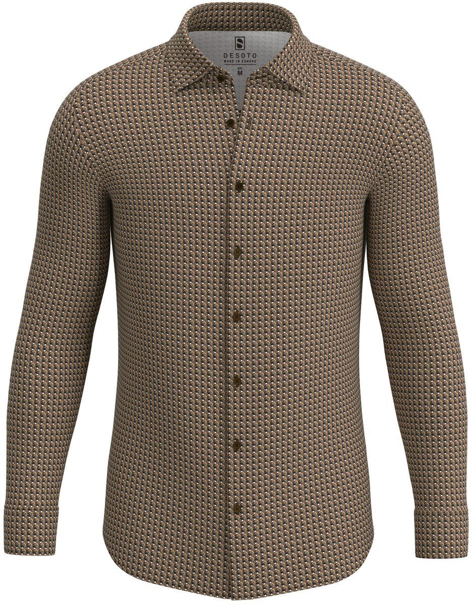 Køb Desoto Skjorte Kent Mønster Brun 67328-3-216 | Suitable