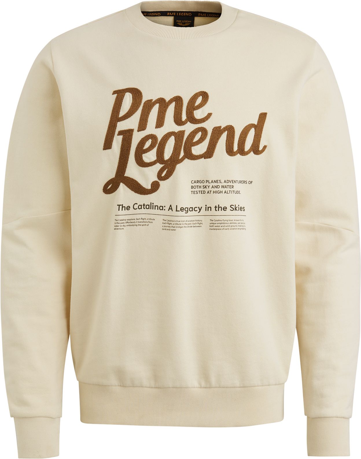 PME Legend Sweater Logo Bone White order online | PSW2502473-7013 | Suitable Hungary