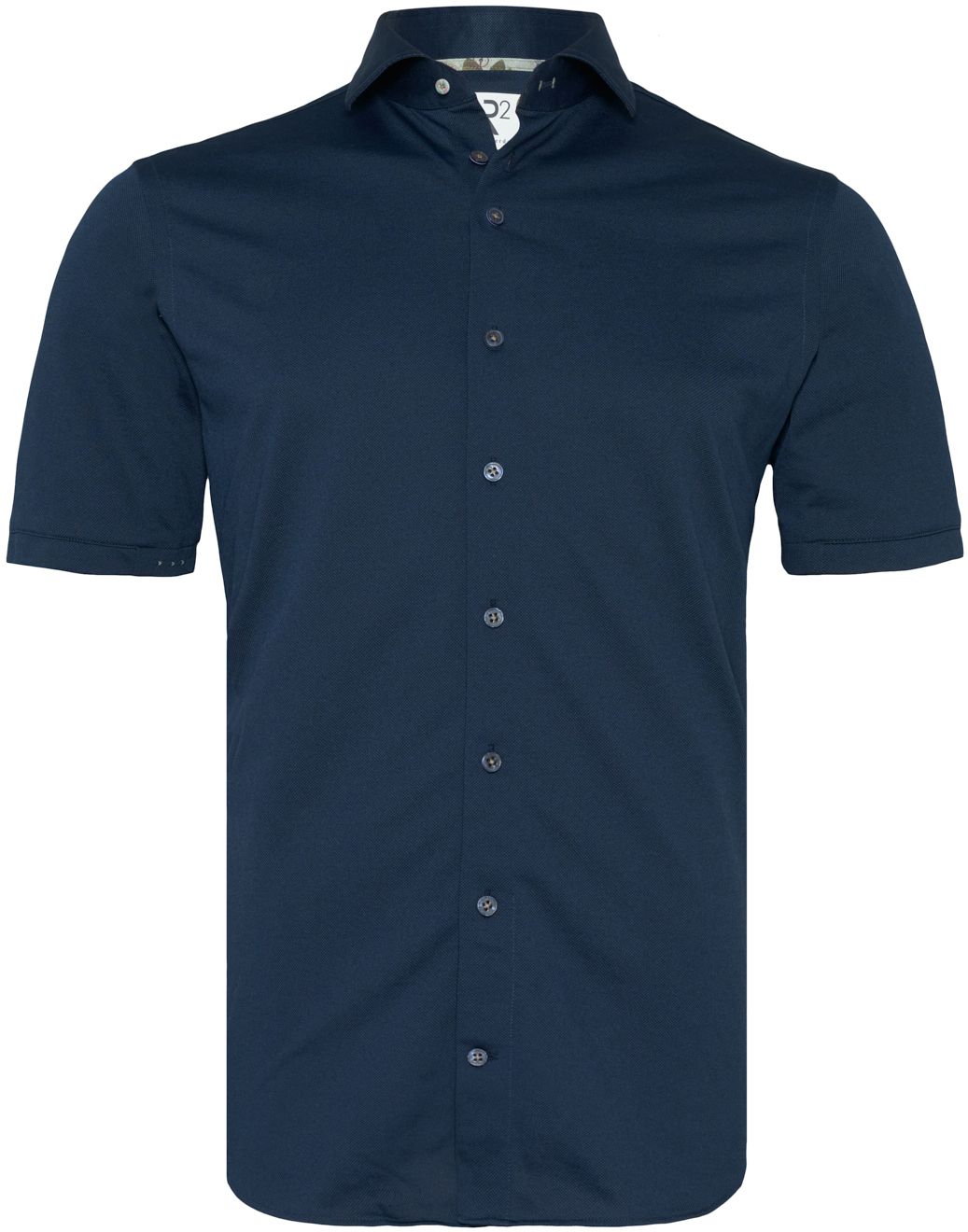 R2 Japansk Strikket Skjorte Kortermet Marineblå 129.WSPSS.001-010