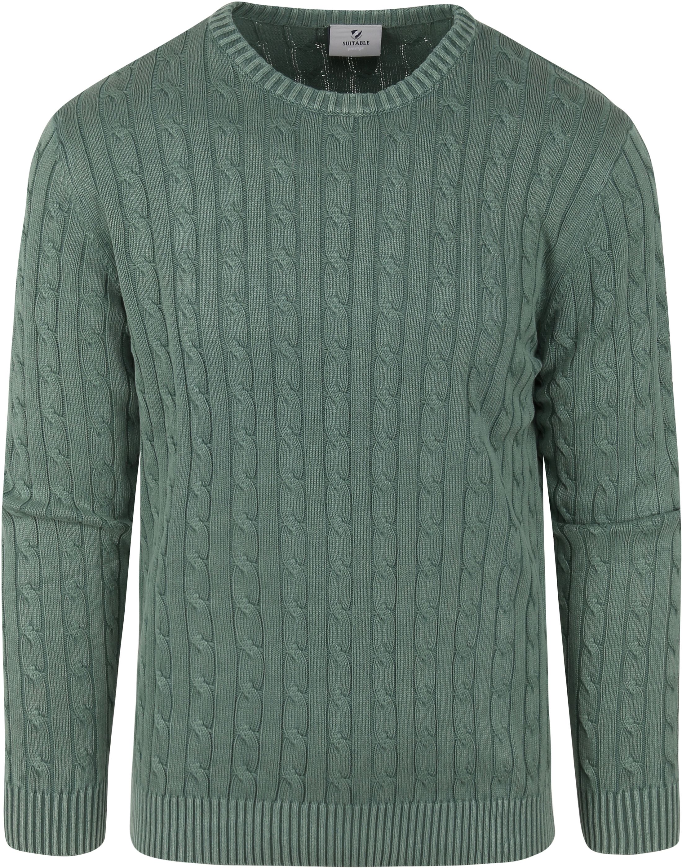 Suitable Sweter Zielony SPE22105FI16ST-903 
