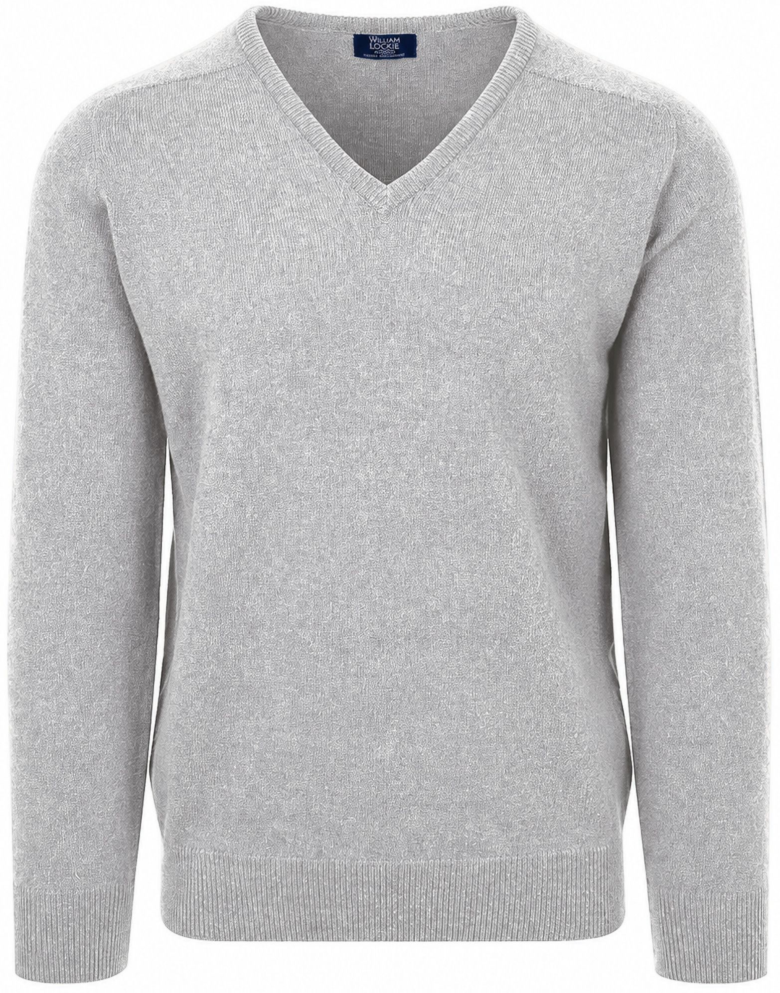 William Lockie Col-V Agneline Flannel Gris WG14034-16cm-Flannel commander en ligne | Suitable